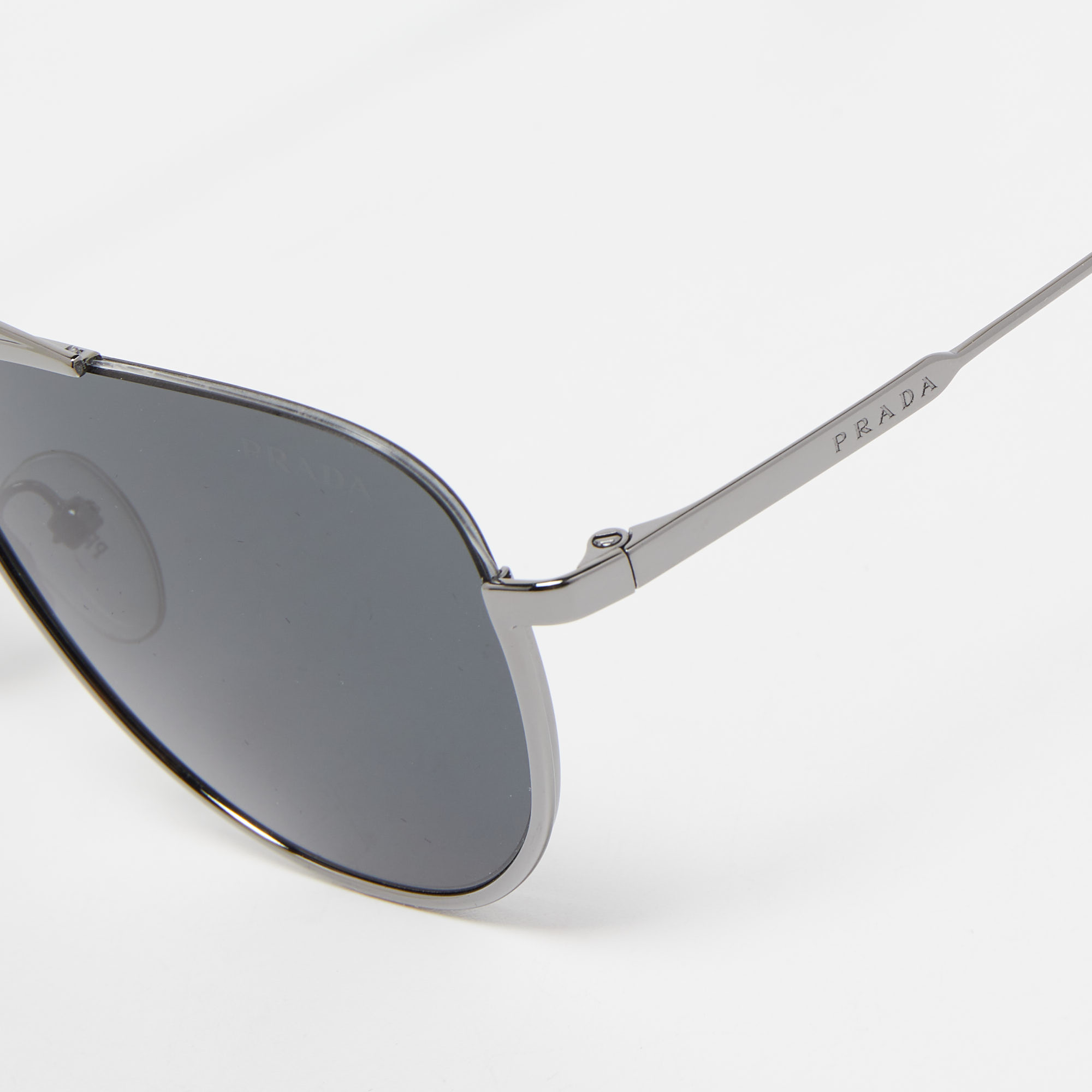 

Prada Black/Silver SPR50U Aviator Sunglasses