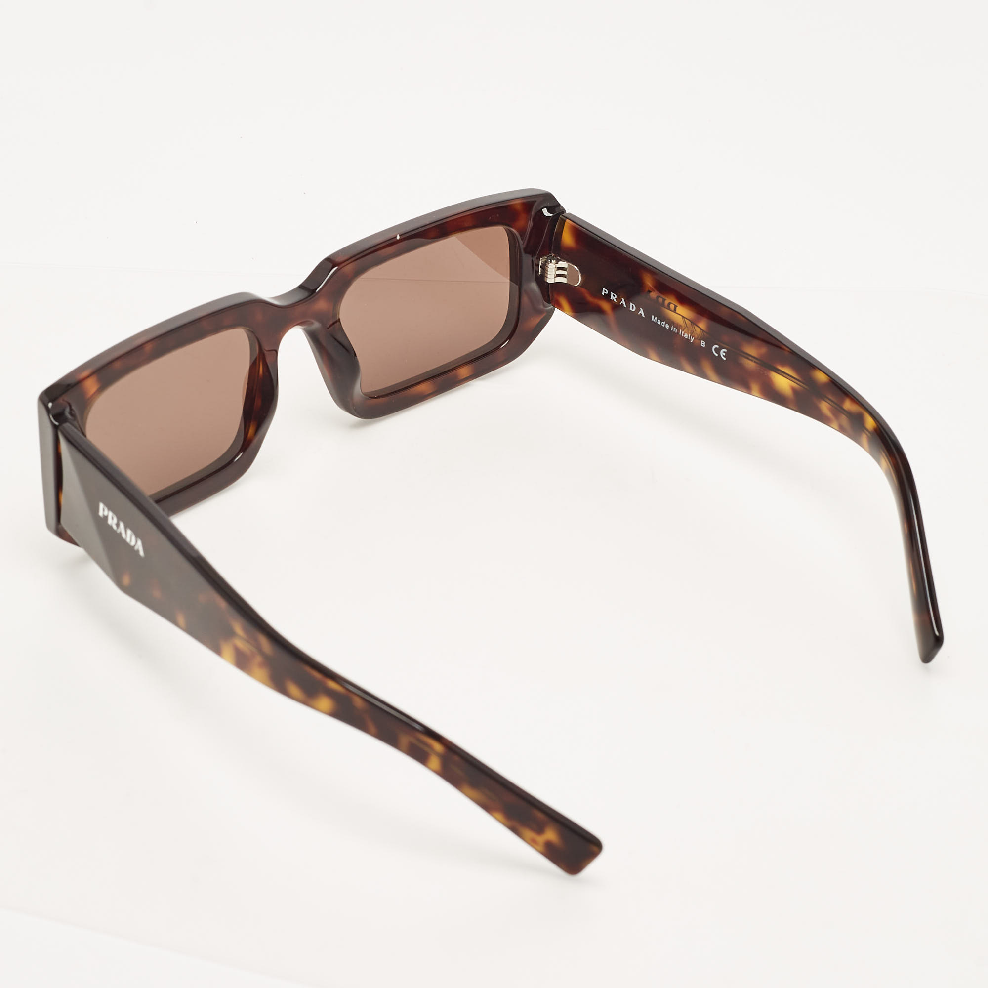 

Prada Dark Brown Tortoise SPR06Y Square Sunglasses