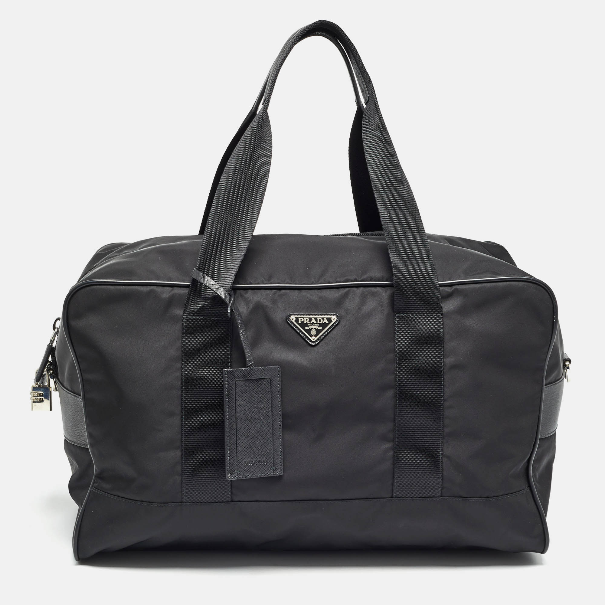 

Prada Black Nylon and Leather Duffle Bag