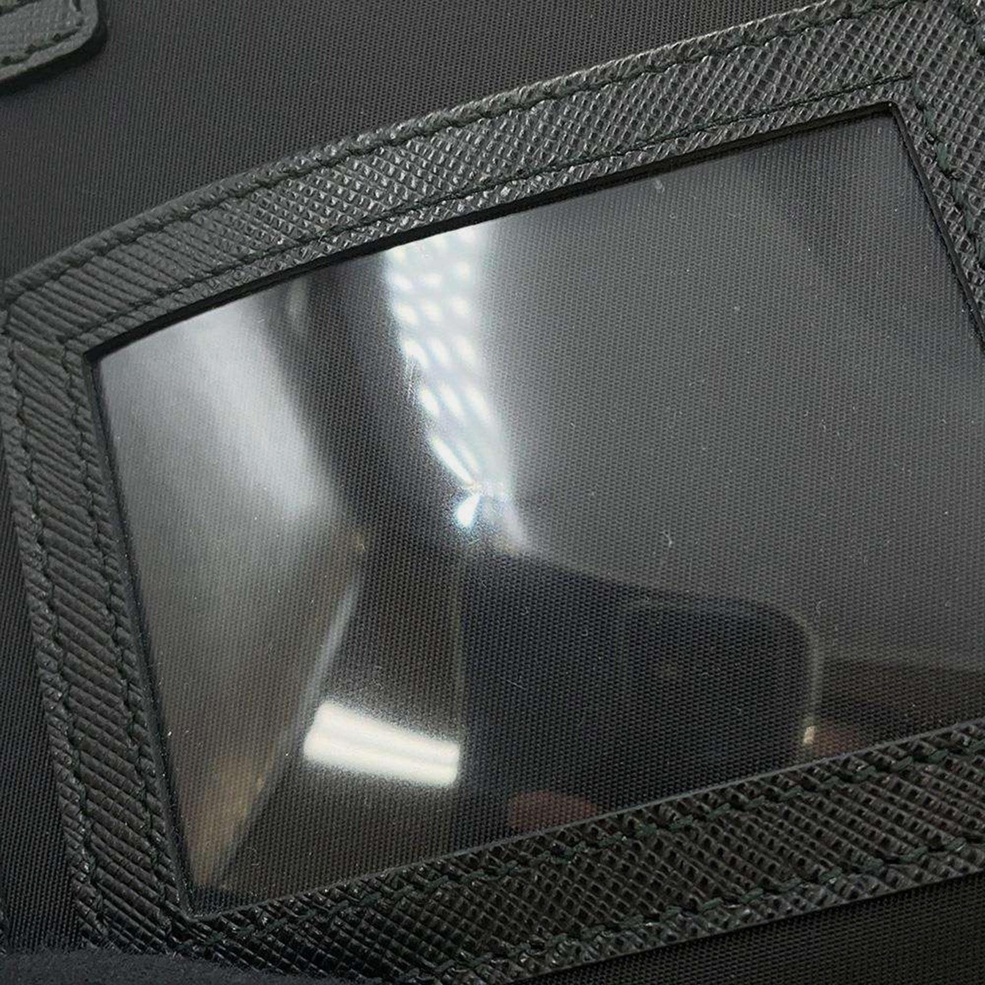 Prada Black Nylon Leather Phone Holder 
