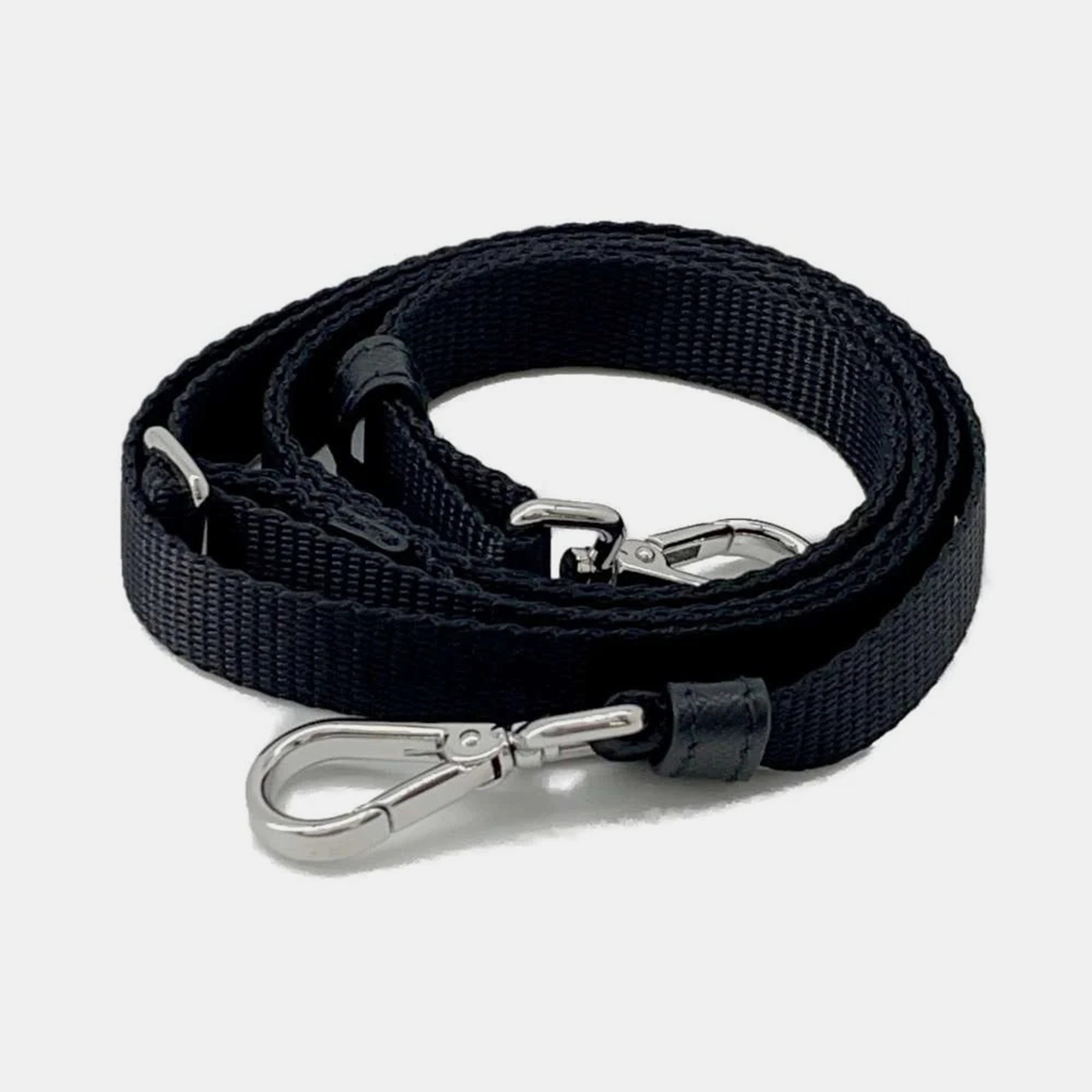 Prada Black Nylon Leather Phone Holder 