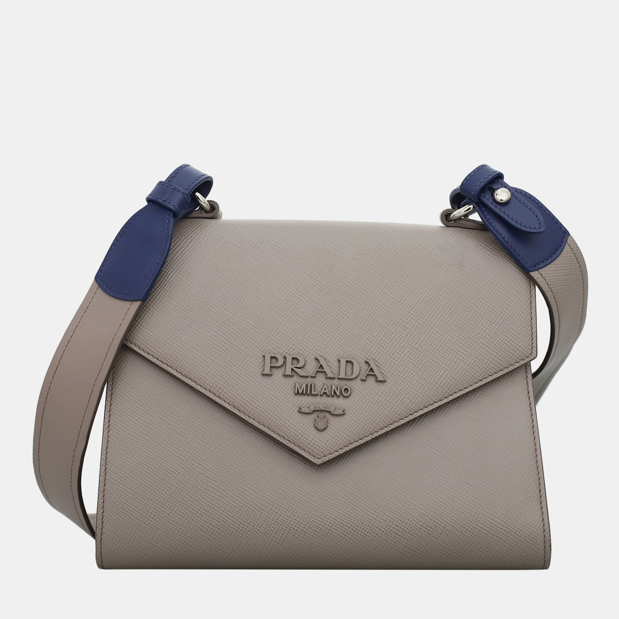 

Saffiano Envelope Crossbody Bag, Grey