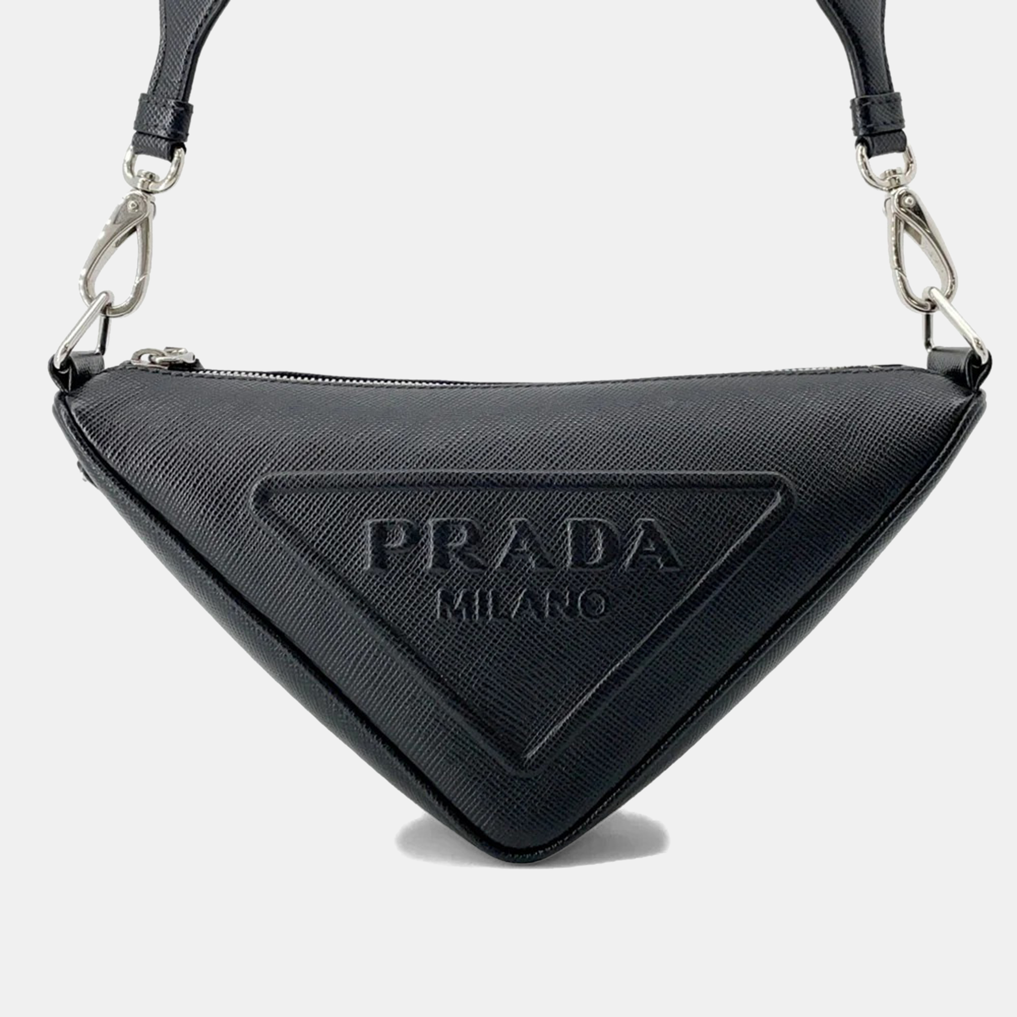 

Prada Triangle Bag Black Leather Shoulder Bag