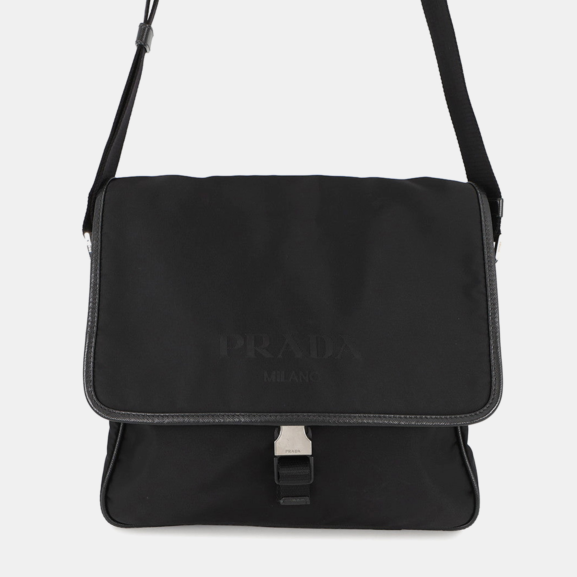 

Prada Black Nylon Messenger Bag