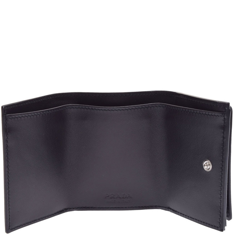 

Prada Black Leather Flap Wallet