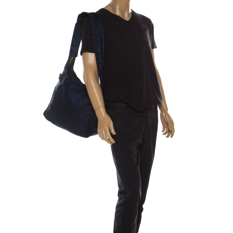 

Prada Blue Nylon Messenger Bag