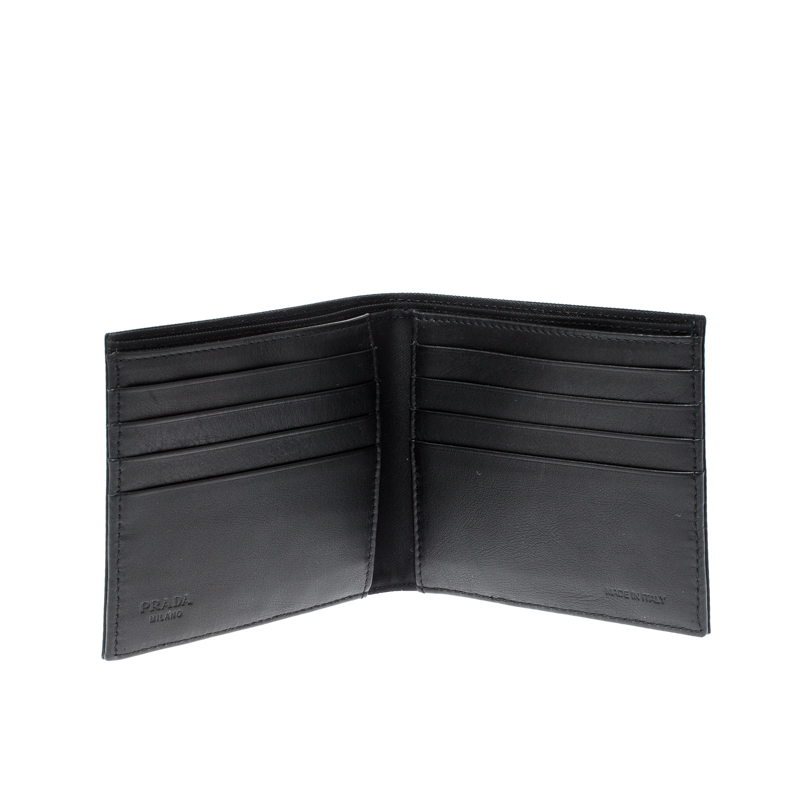 

Prada Black Nylon Portafoglio Bifold Wallet