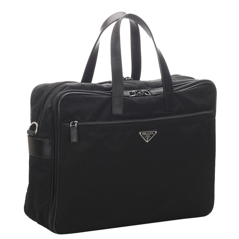 

Prada Black Nylon Tessuto Business Bag