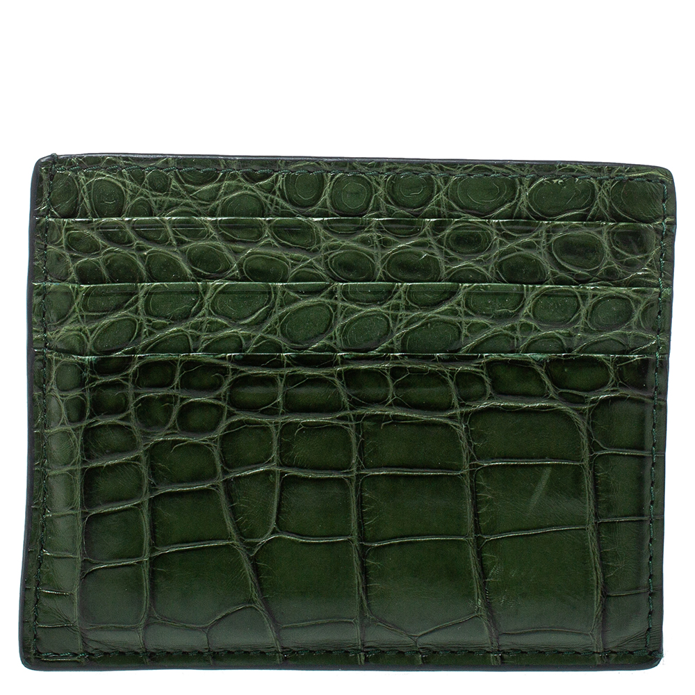 prada crocodile card holder