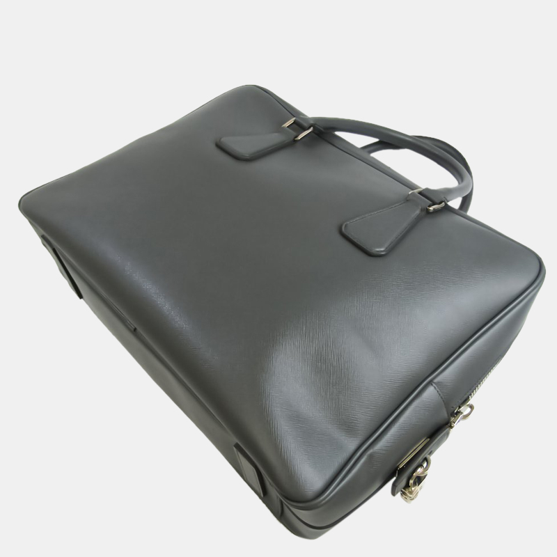 

Prada Grey Saffiano Leather Briefcase