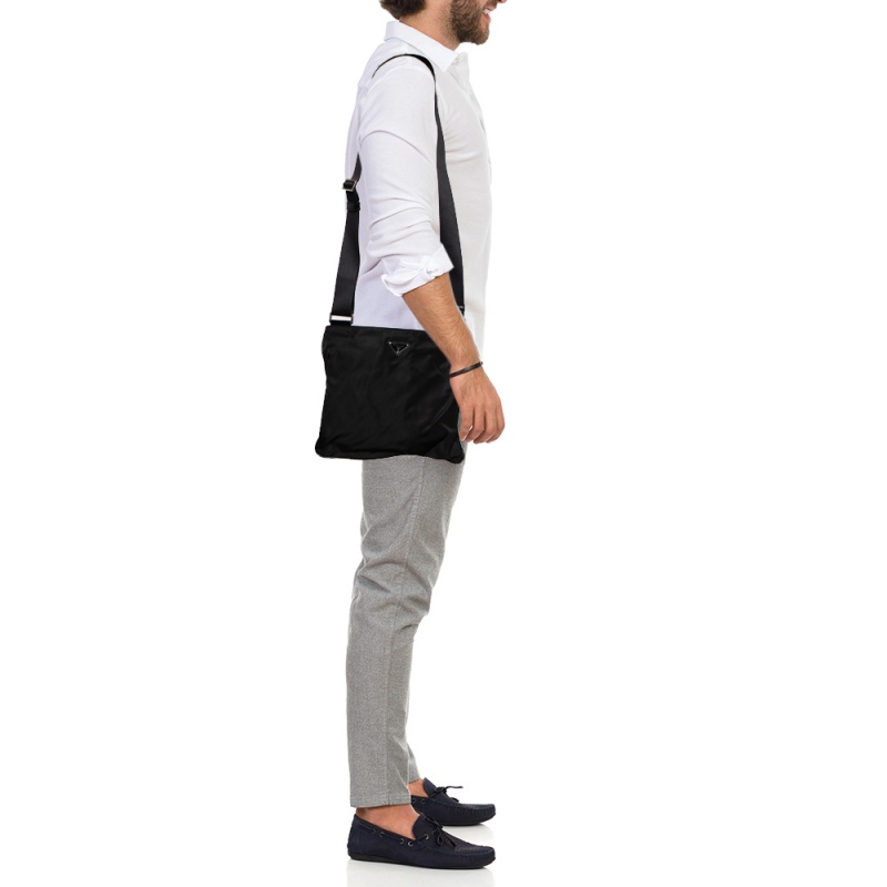 

Prada Black Tessuto Nylon Messenger Bag