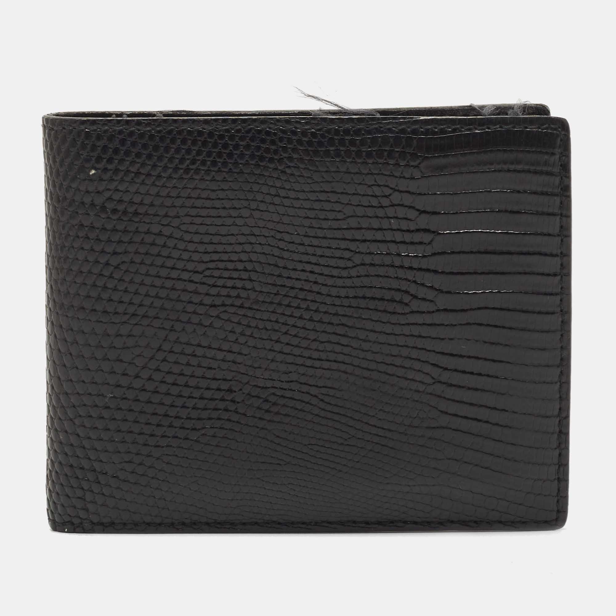 

Prada Black Lizard Bifold Wallet