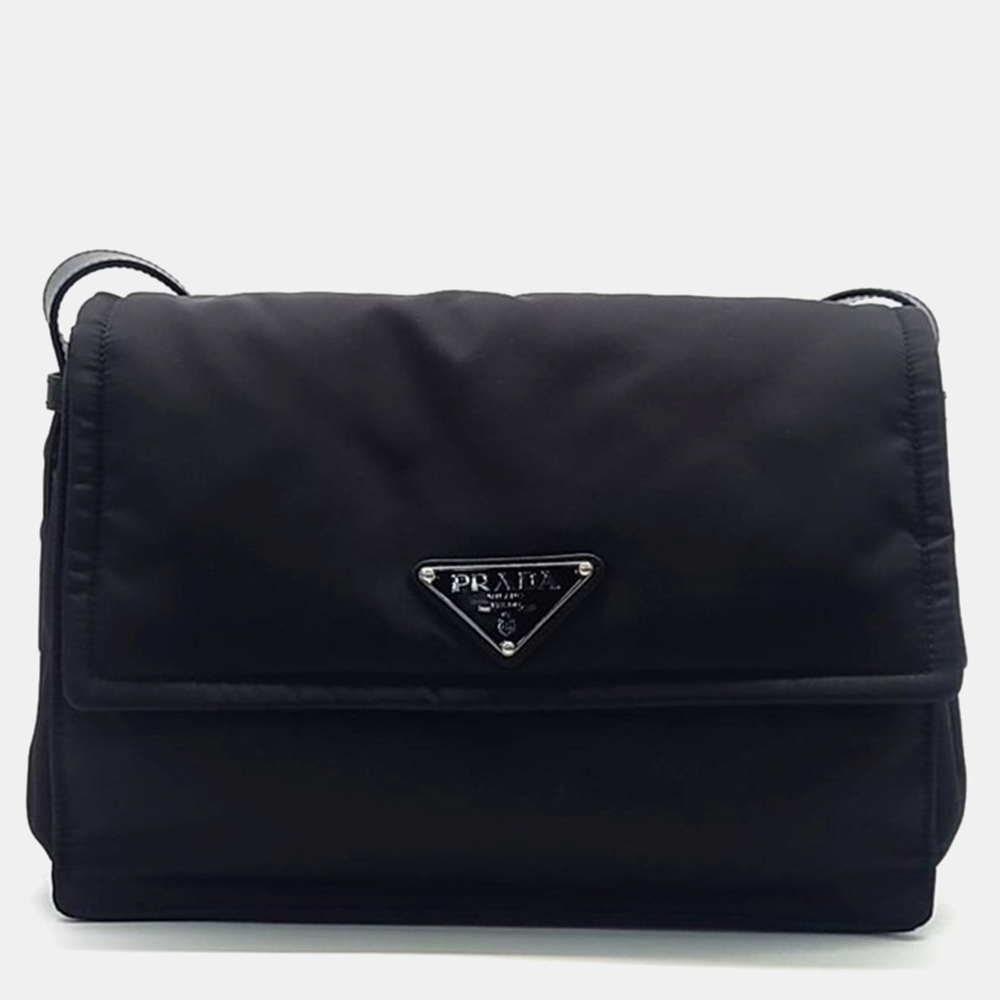 

Prada Re-Nylon Messenger Bag, Black
