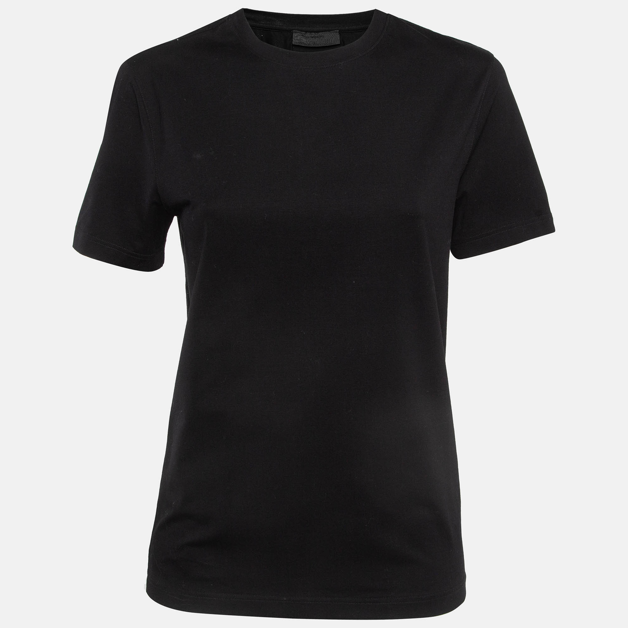 

Prada Black Cotton Jersey Crew Neck T-Shirt XS