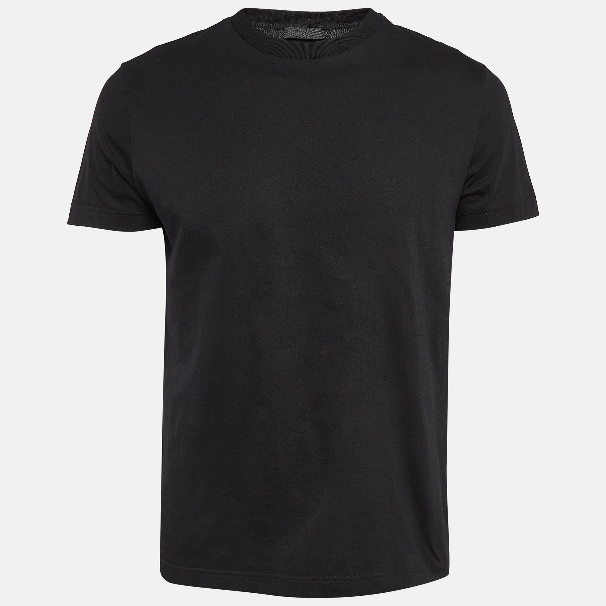 

Prada Black Cotton Jersey Crew Neck T-Shirt L