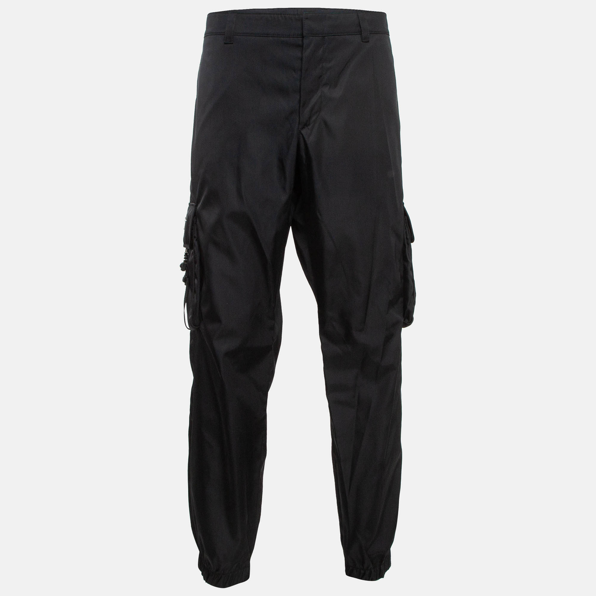 

Prada Black Synthetic Cargo Pants 3XL