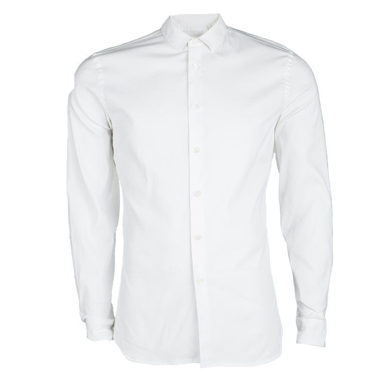 Prada White Long Sleeve Button Front Tailored Shirt L Prada | The ...