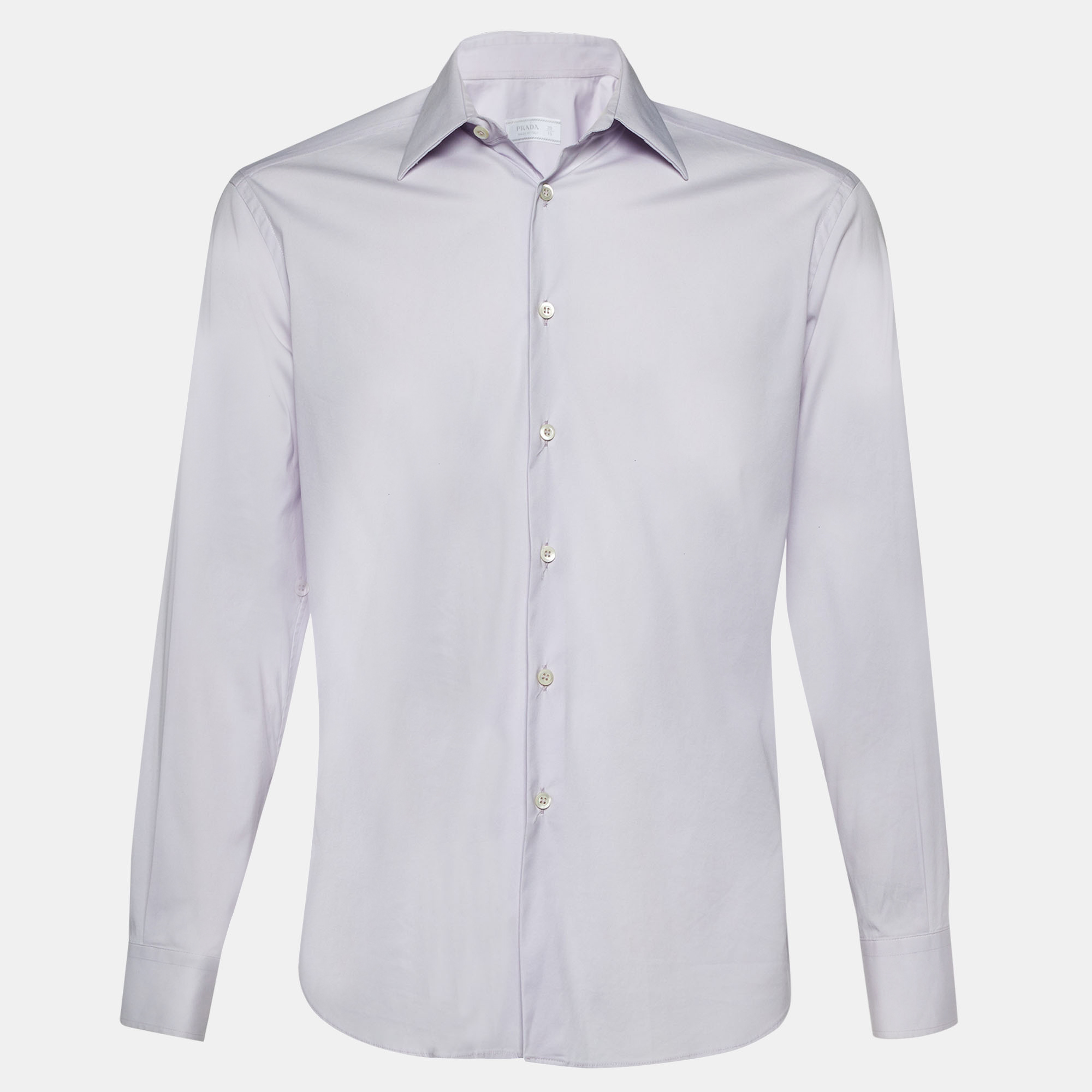 

Prada Light Lavender Stretch Cotton Long Sleeve Shirt S, Purple