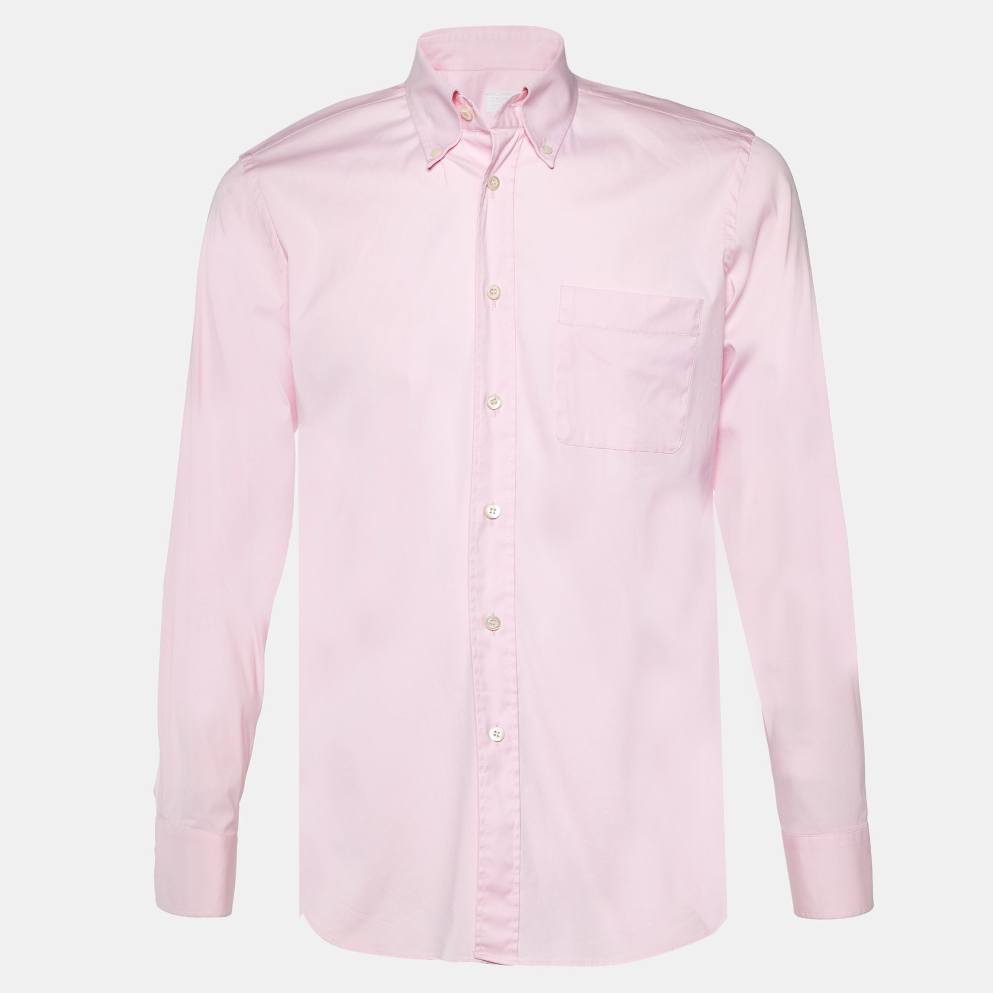 

Prada Pink Stretch Cotton Button Down Shirt M