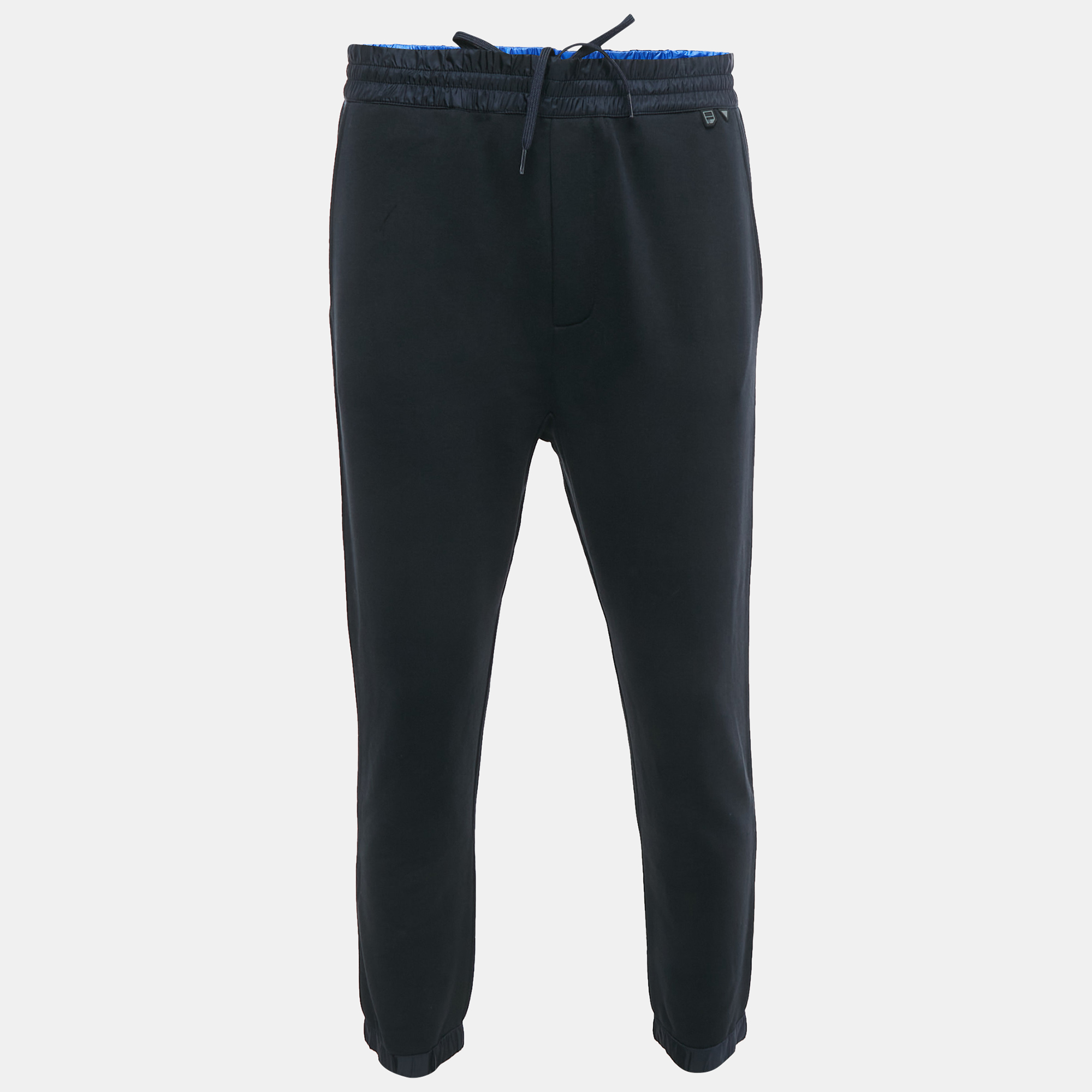 

Prada Navy Blue Cotton Zip Detail Jogger Pants L