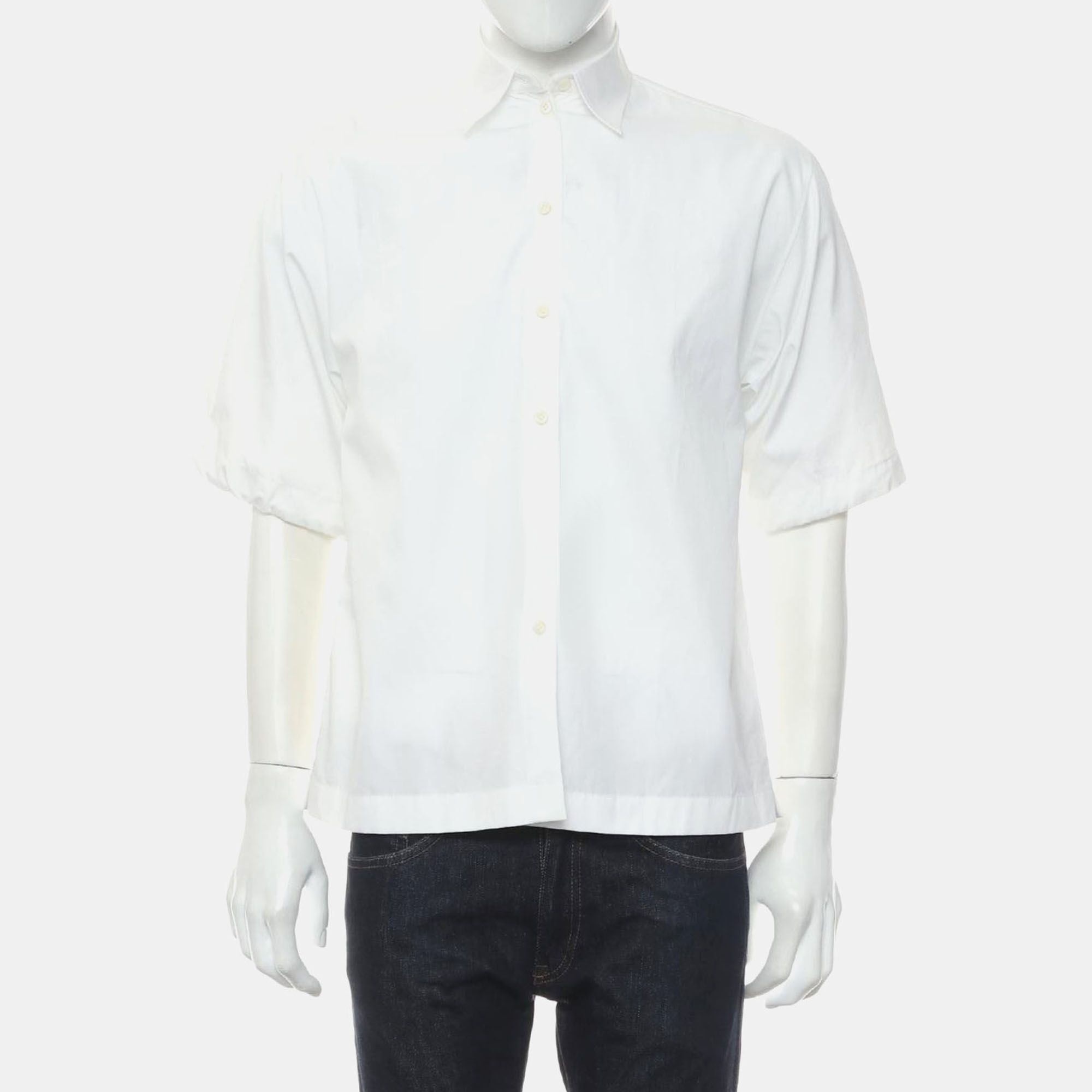 Prada White Cotton Button-Up Shirt EU 38 