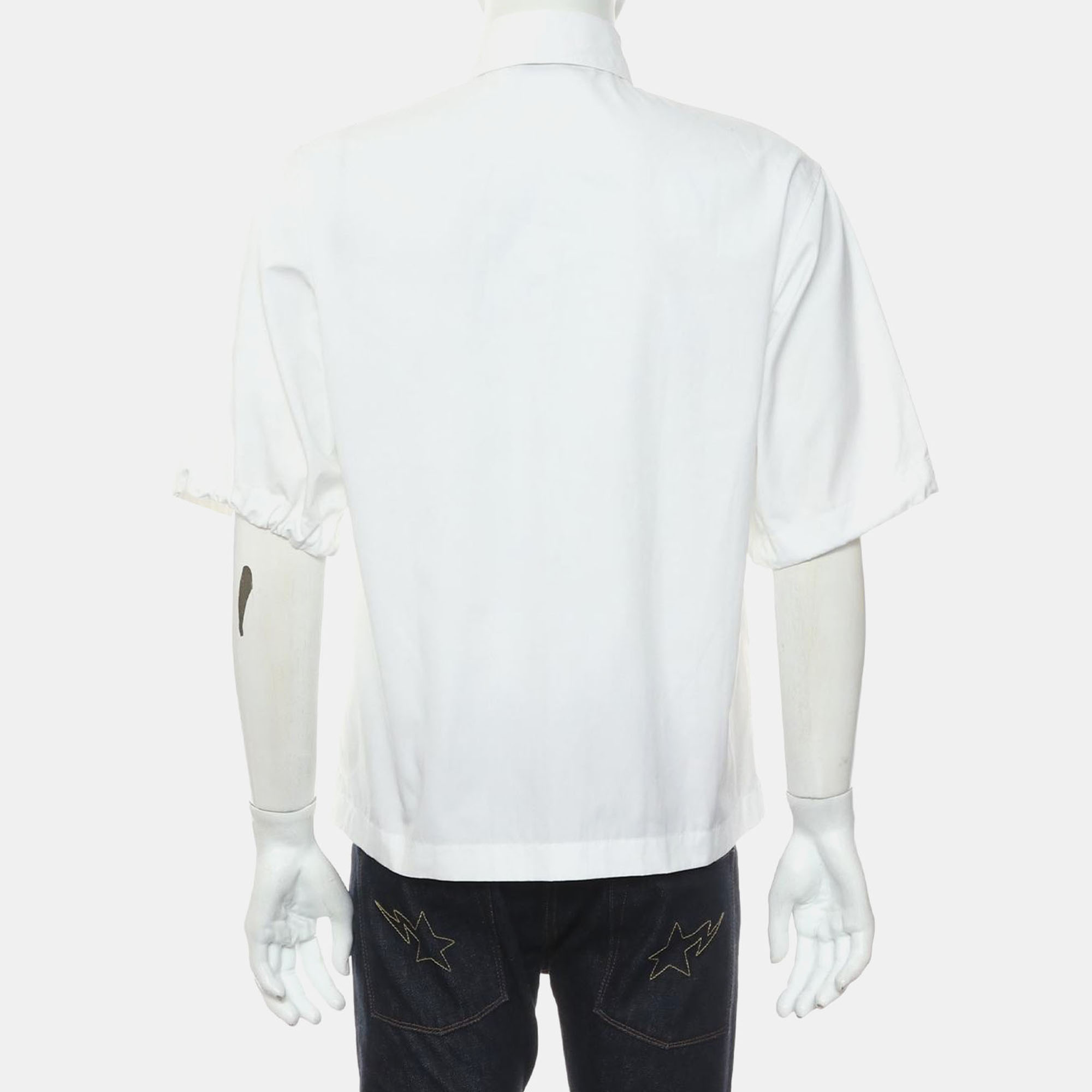 Prada White Cotton Button-Up Shirt EU 38 