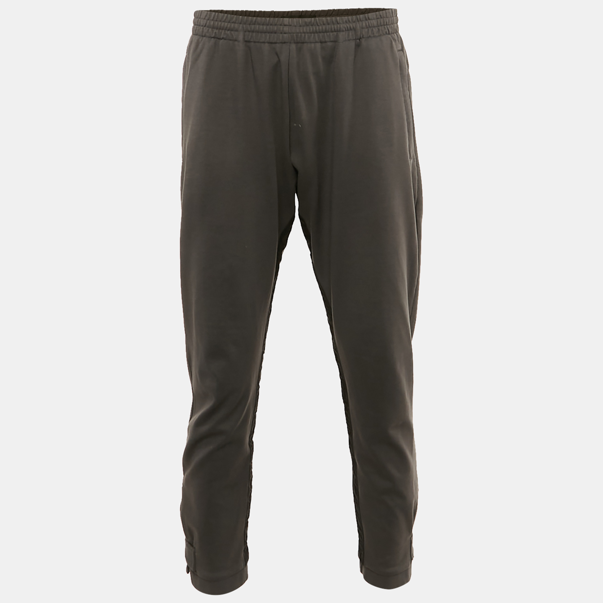 

Prada Dark Grey Knit Contrast Trimmed Joggers L