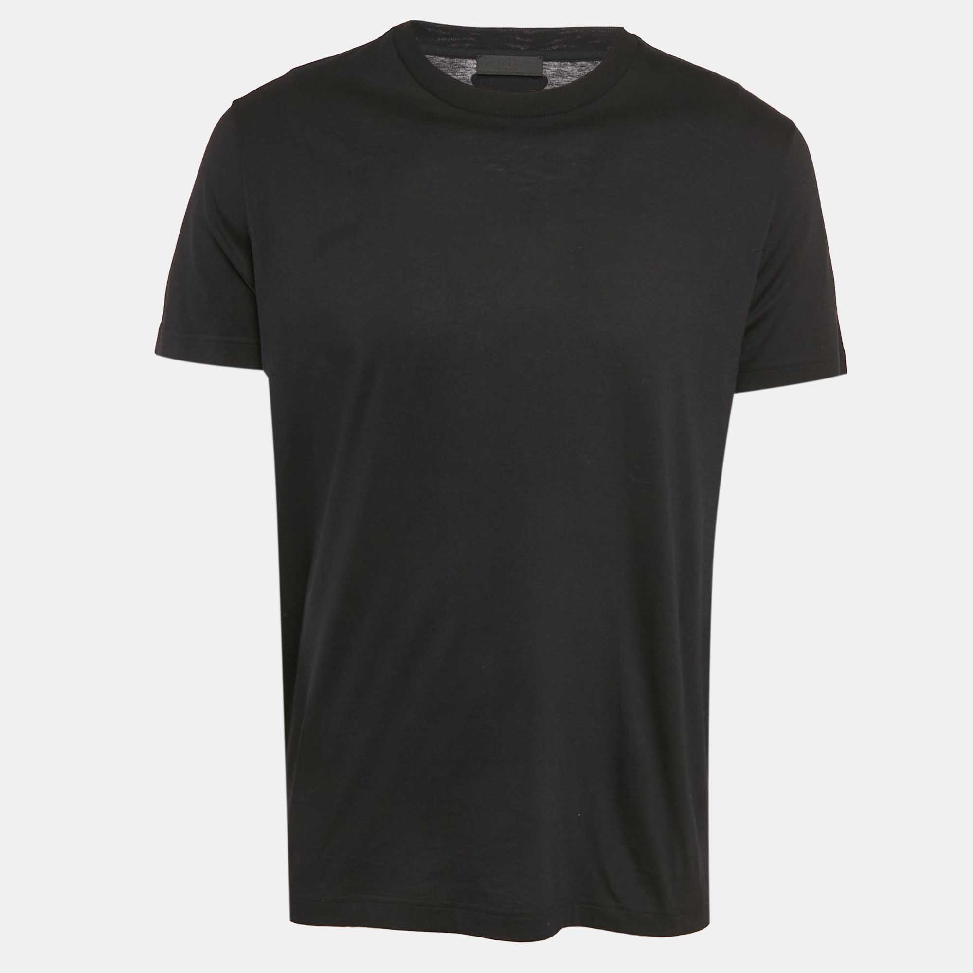 

Prada Black Jersey Crewneck T-Shirt XL