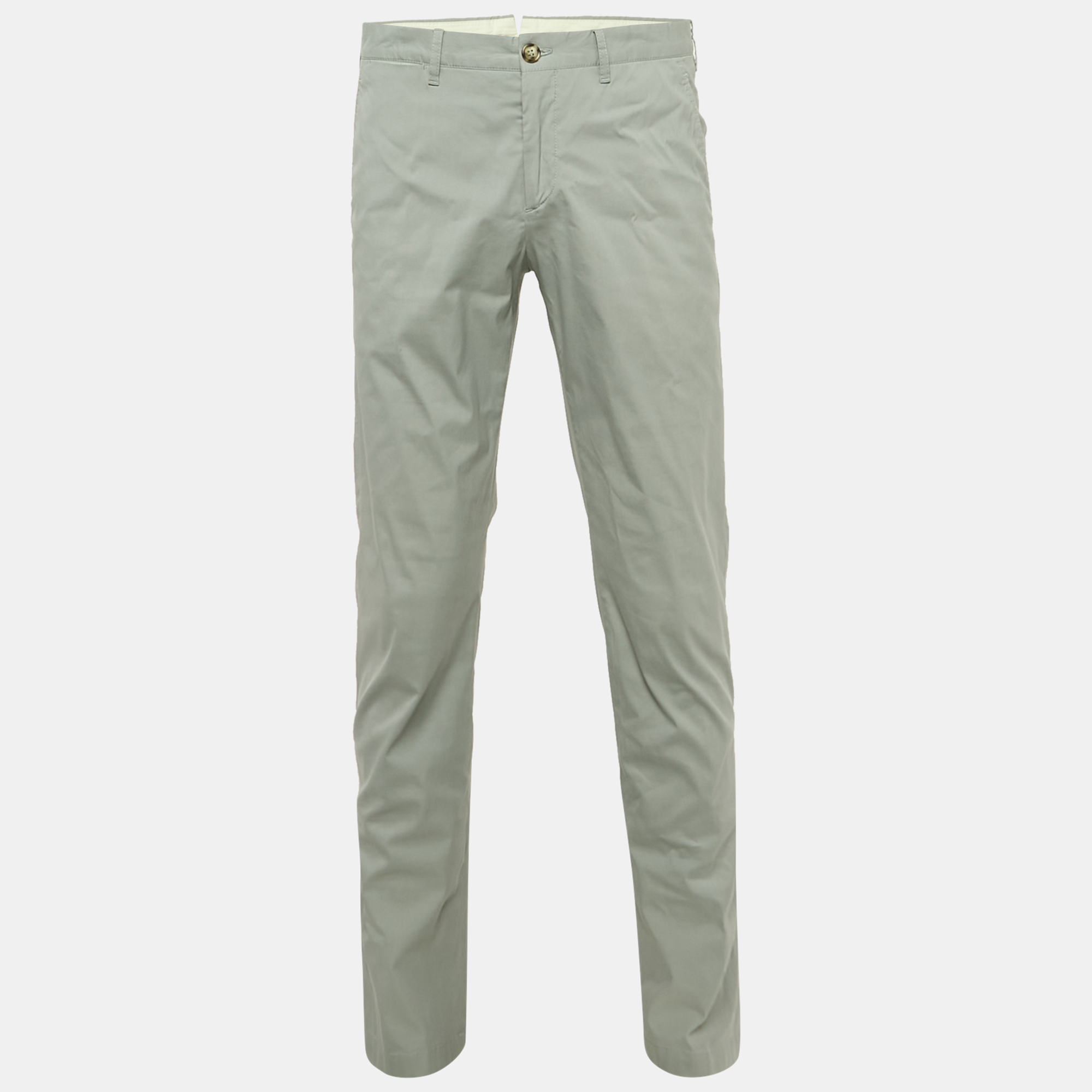 

Prada Grey Cotton Formal Trousers M Waist 32"