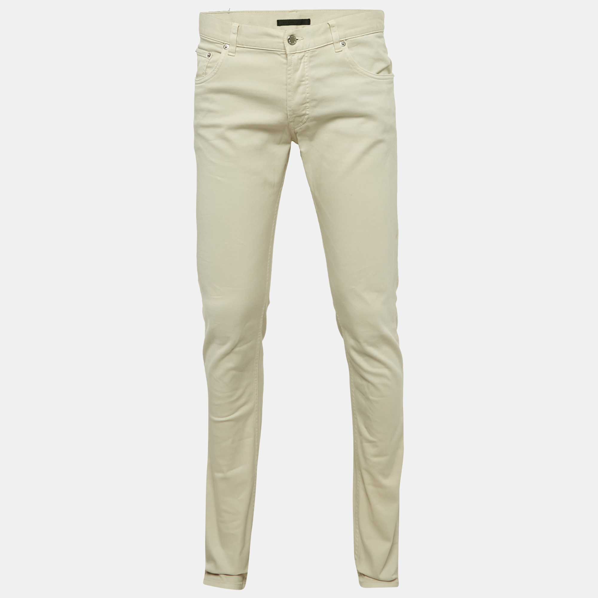 

Prada Beige Cotton Drill Regular Fit Trousers M