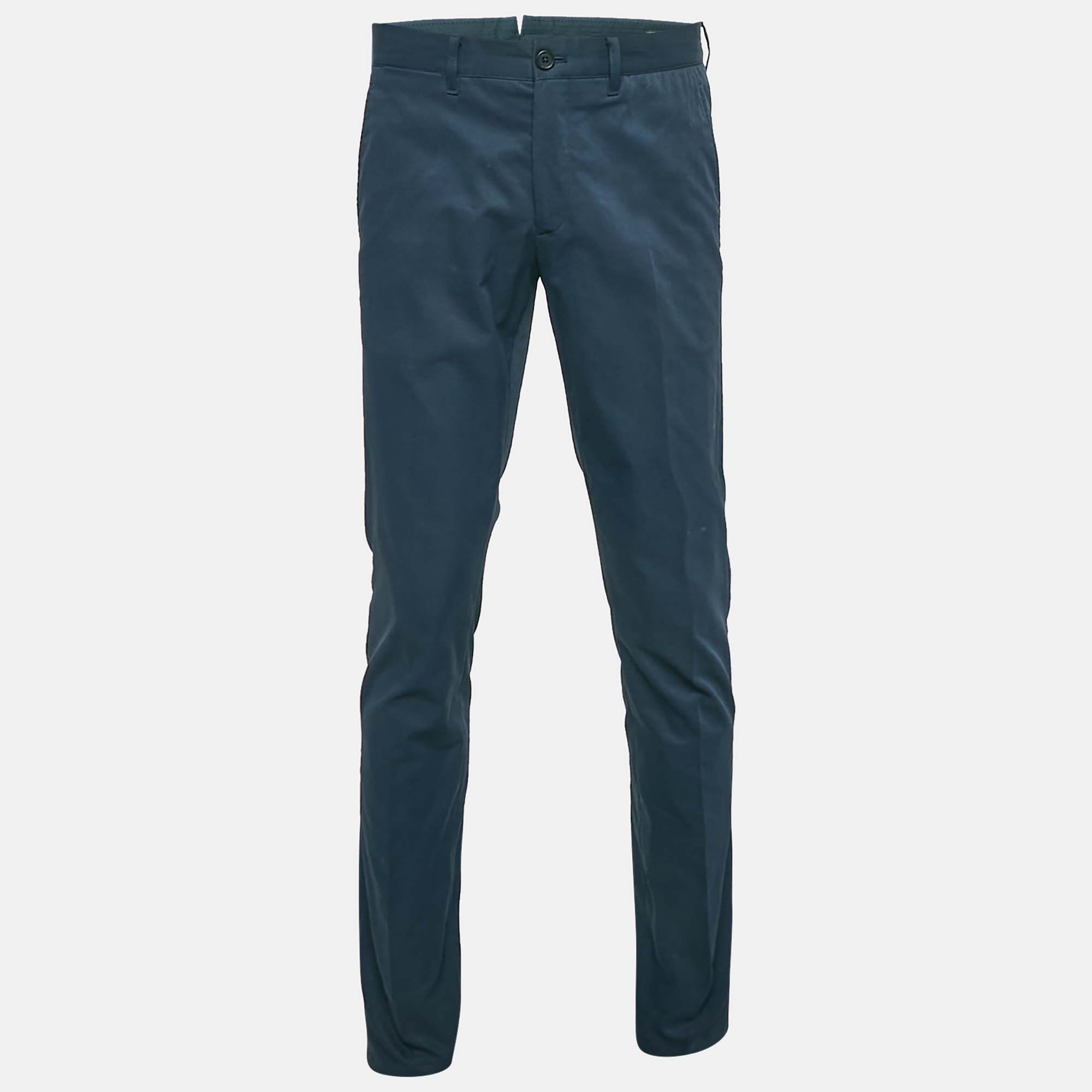 

Prada Blue Gabardine Formal Trousers M