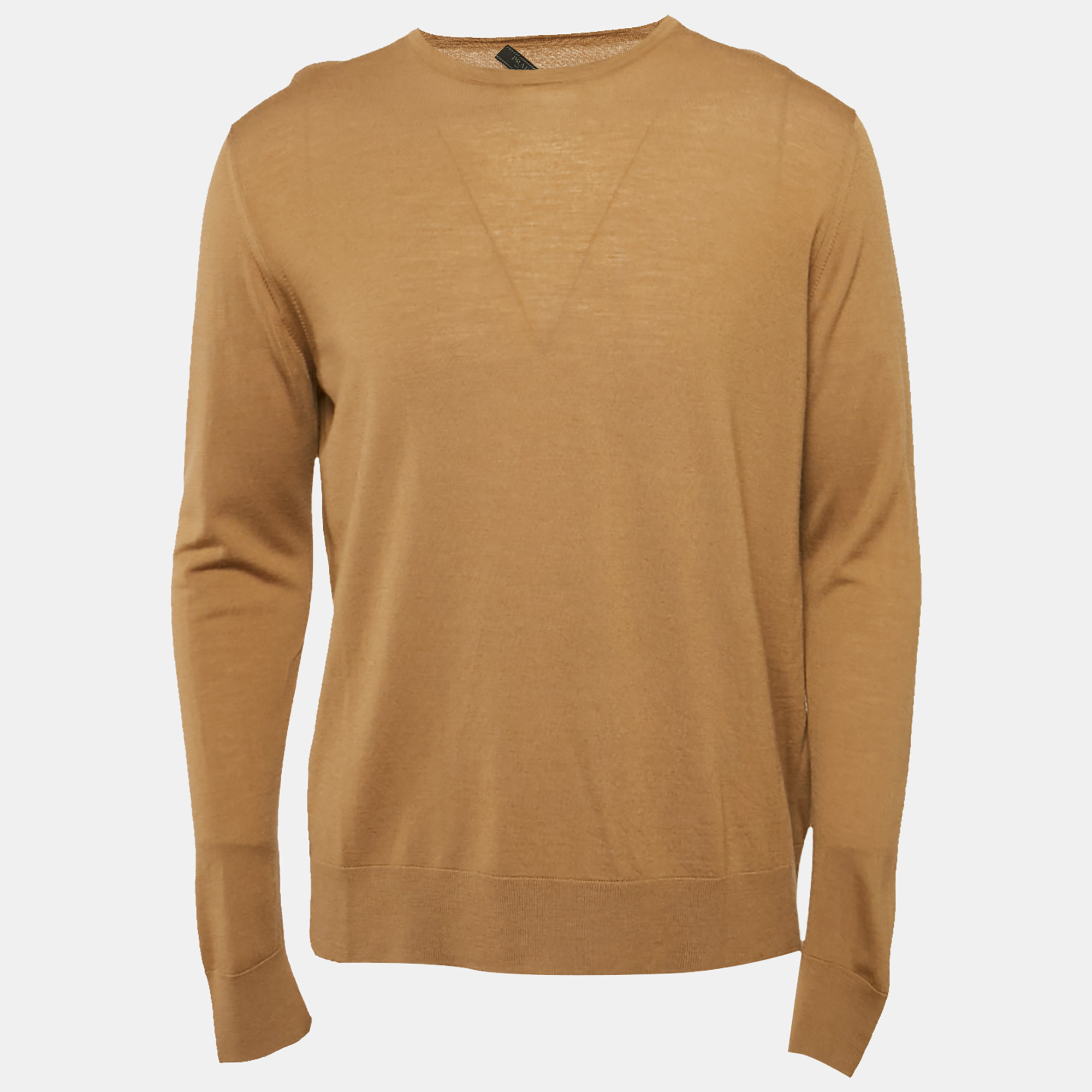 

Prada Brown Wool Knit Crew Neck Sweater L