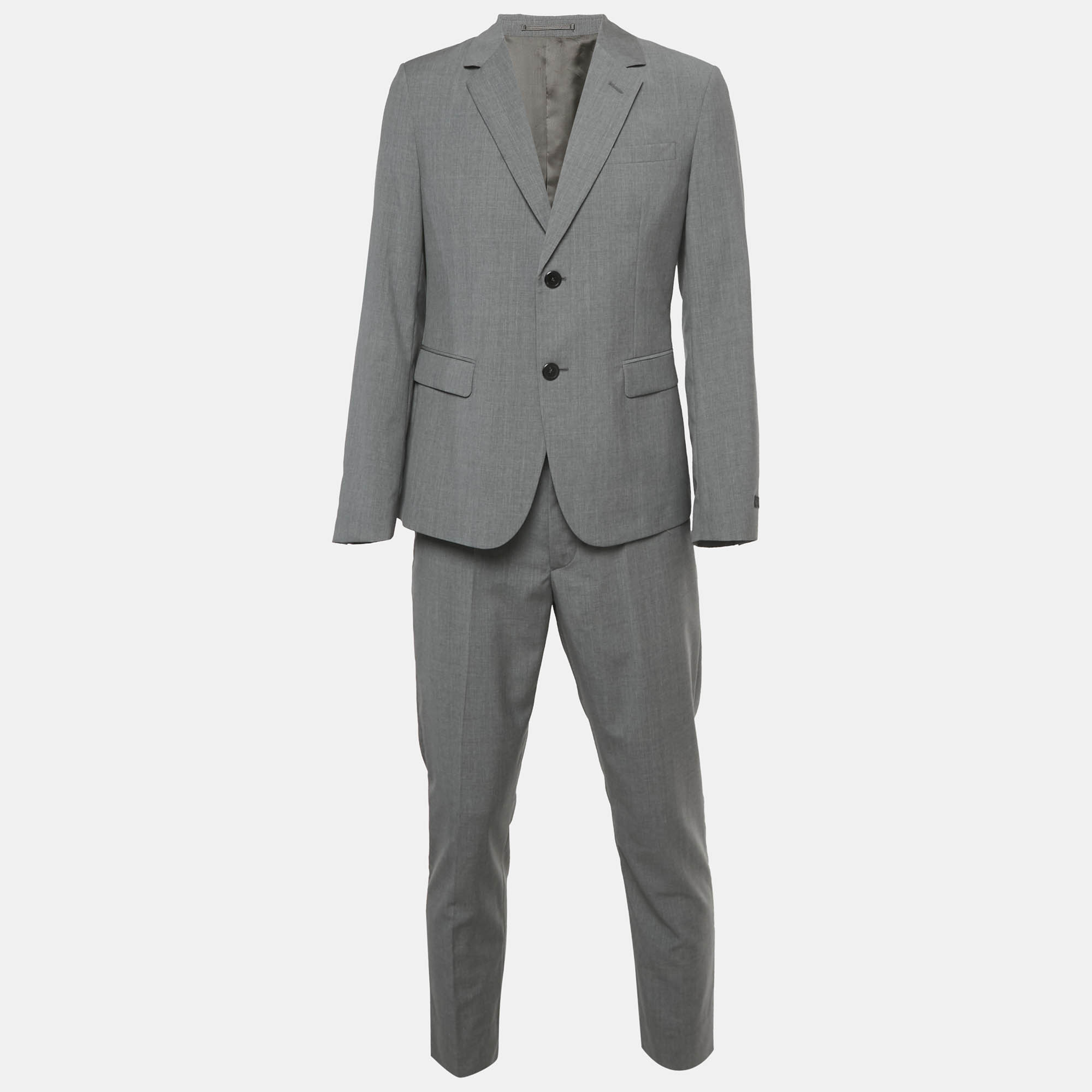 

Prada Grey Virgin Wool Blazer Suit M