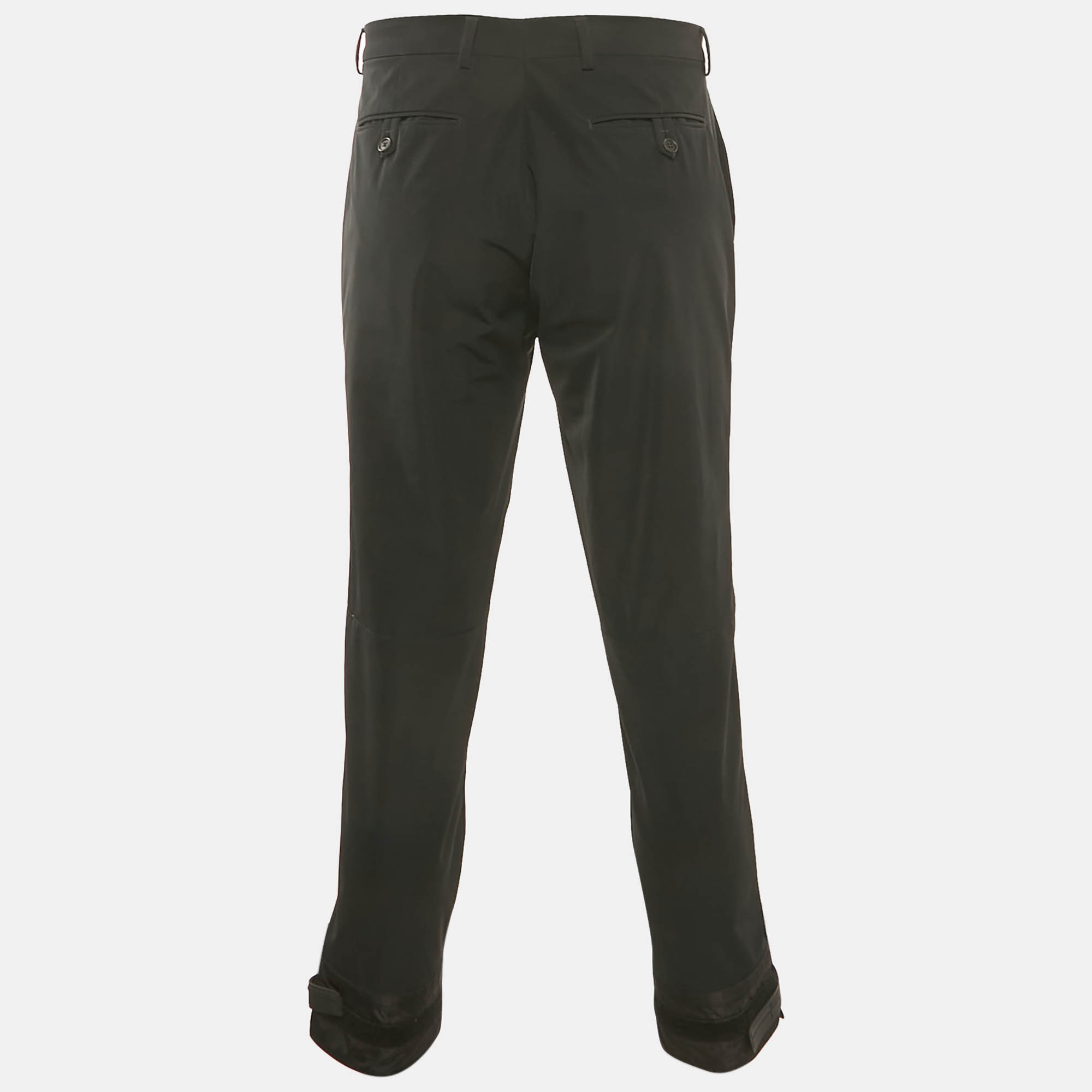 

Prada Black Synthetic Velcro Detail Pants XL