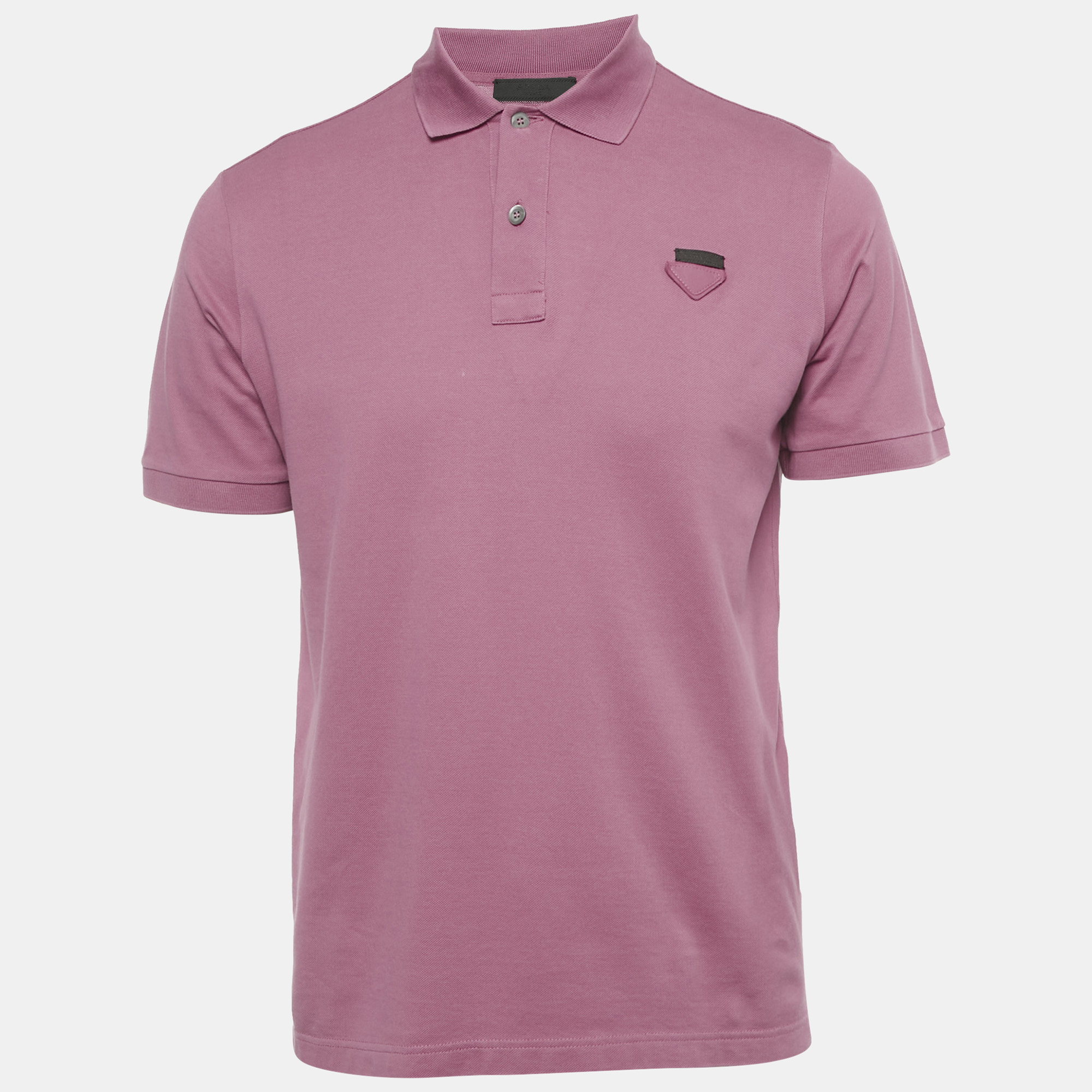 

Prada Pink Cotton Pique Polo T-Shirt M