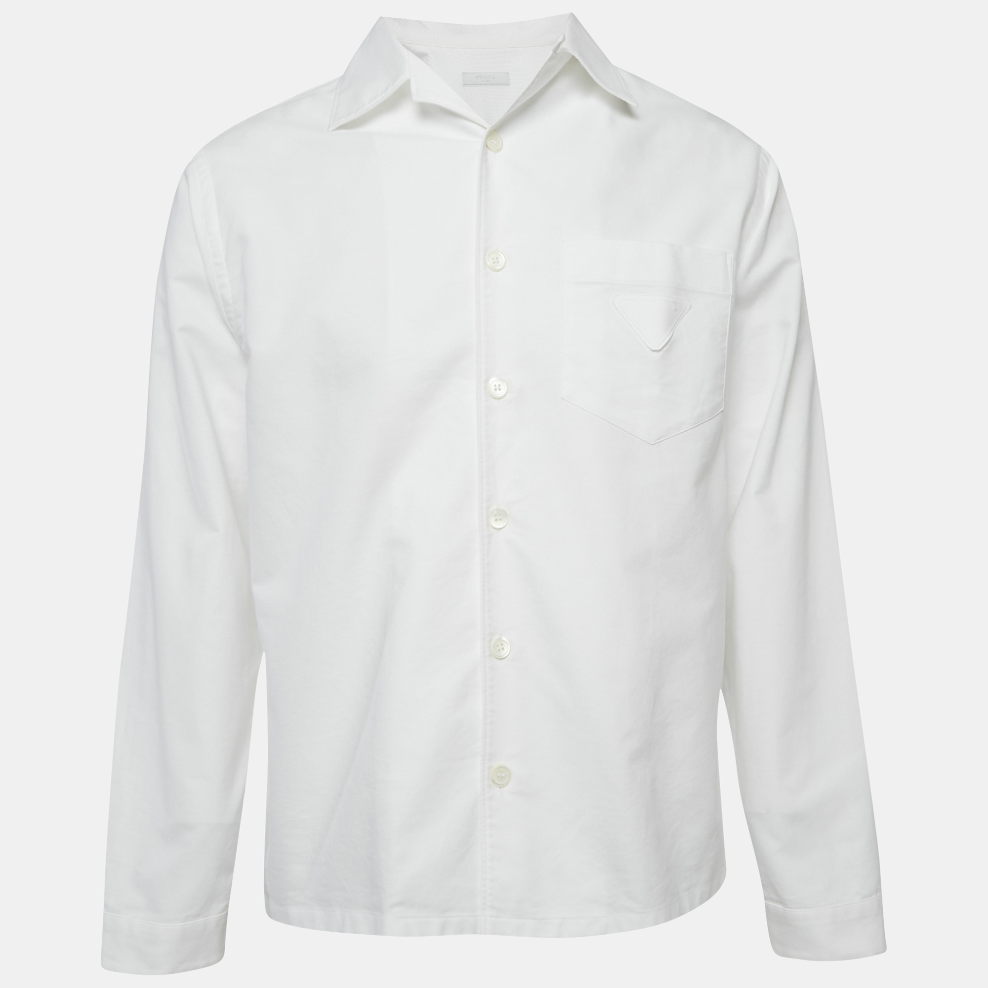

Prada White Cotton Long Sleeve Shirt S