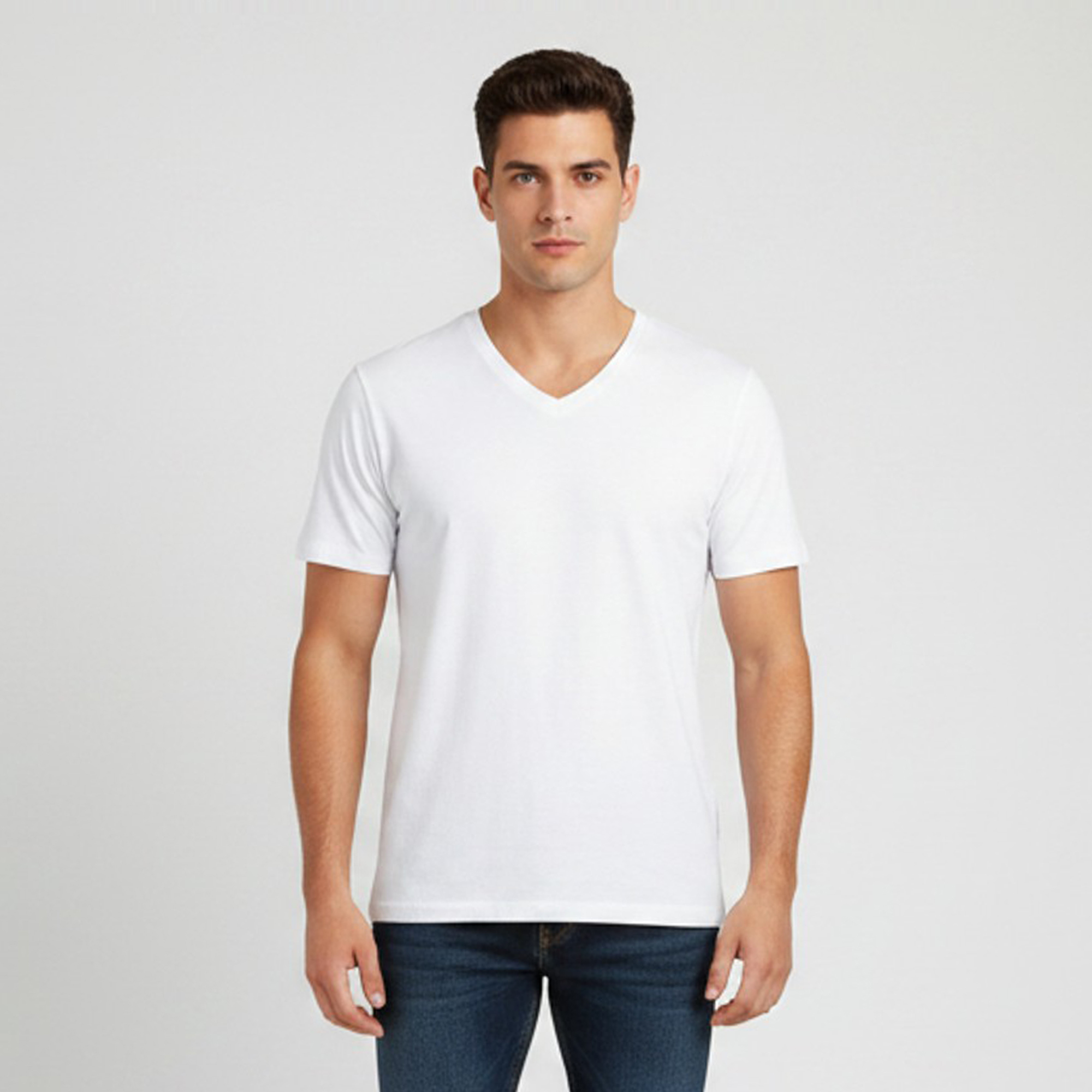 

Prada White Jersey V Neck T-Shirt