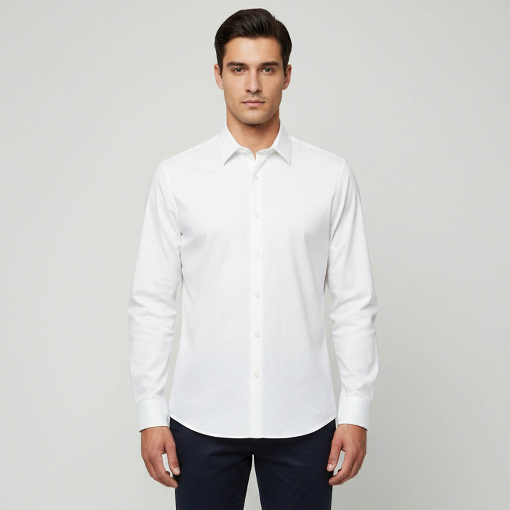 Pre-owned Prada Off White Stretch Poplin Slim Fit Shirt Xl