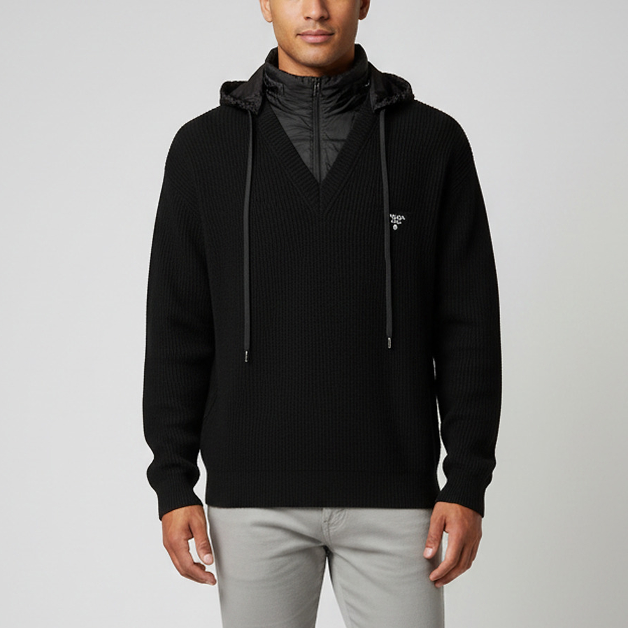 

Prada Black Knit Long Sleeve Sweater L