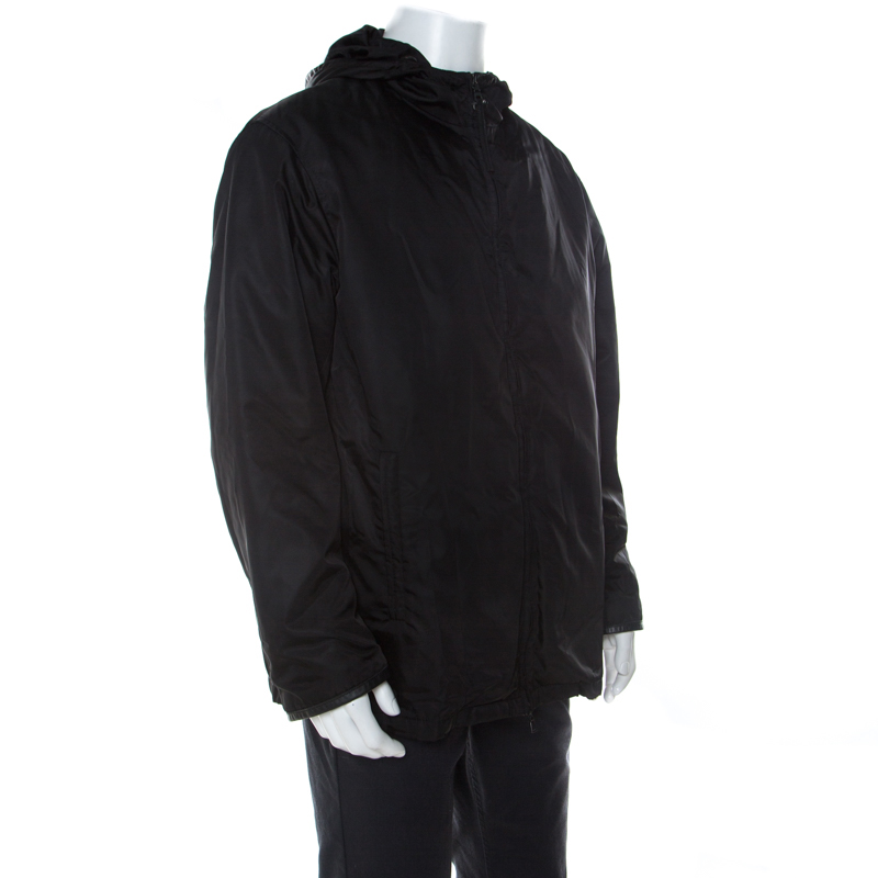 

Prada Black Nylon Hooded Jacket