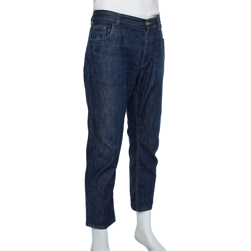 

Prada Navy Blue Denim Straight Leg Jeans