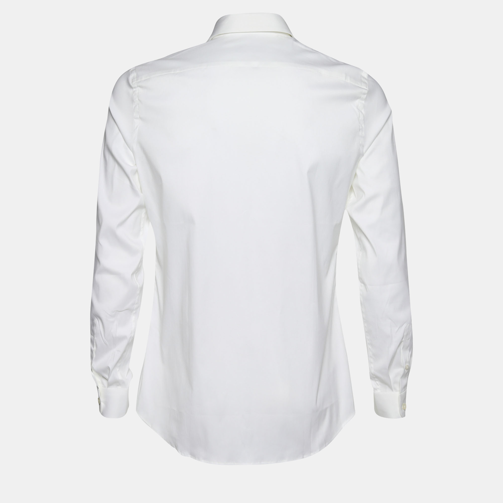 

Prada White Stretch Poplin Button Front Shirt