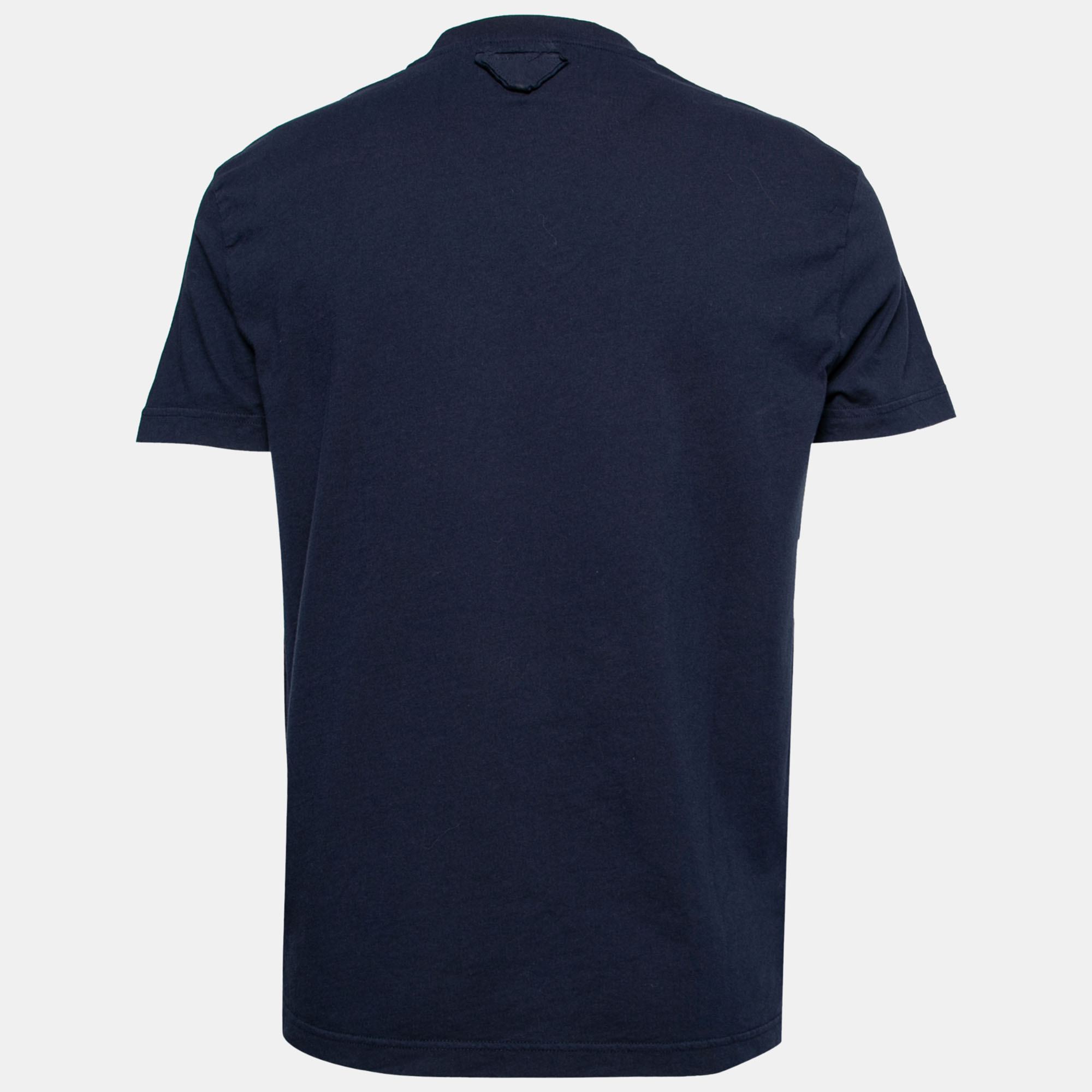 

Prada Navy Blue Cotton Short Sleeve V-Neck T-Shirt