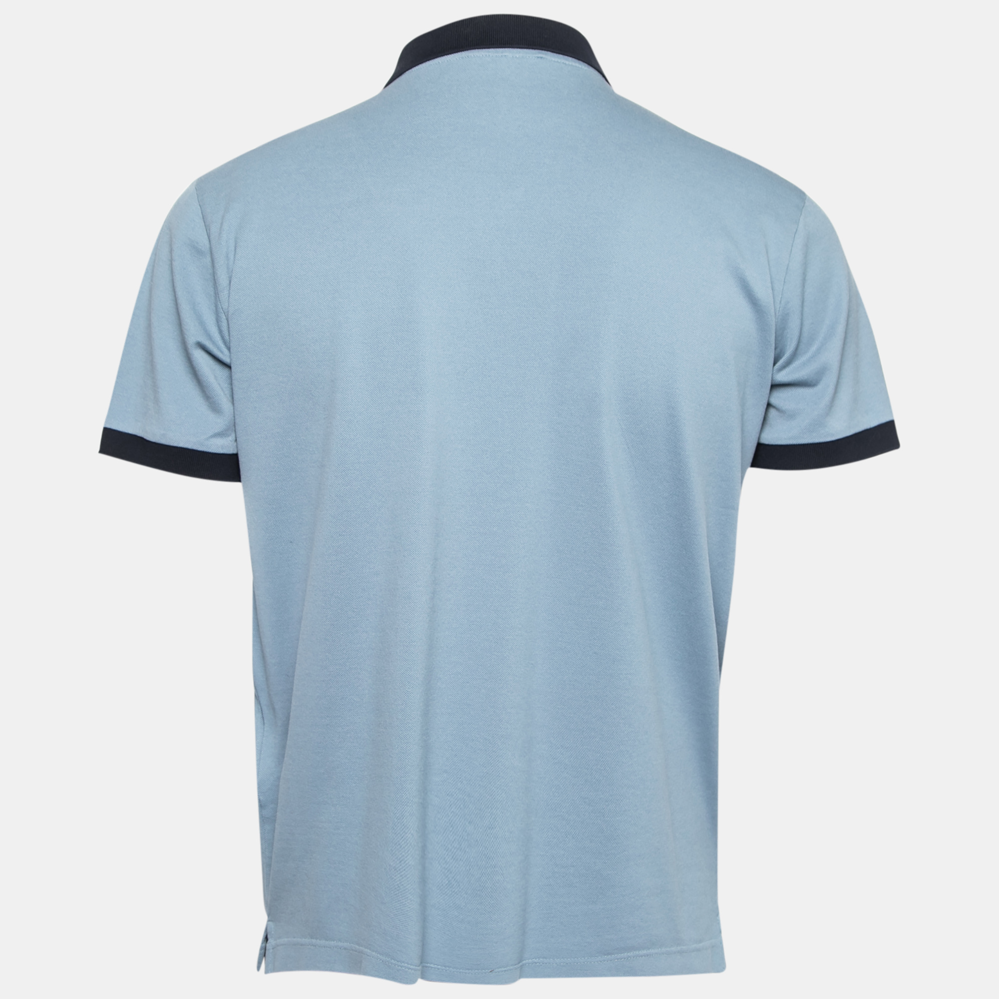 

Prada Blue Cotton Piqué Short Sleeve Polo T-Shirt