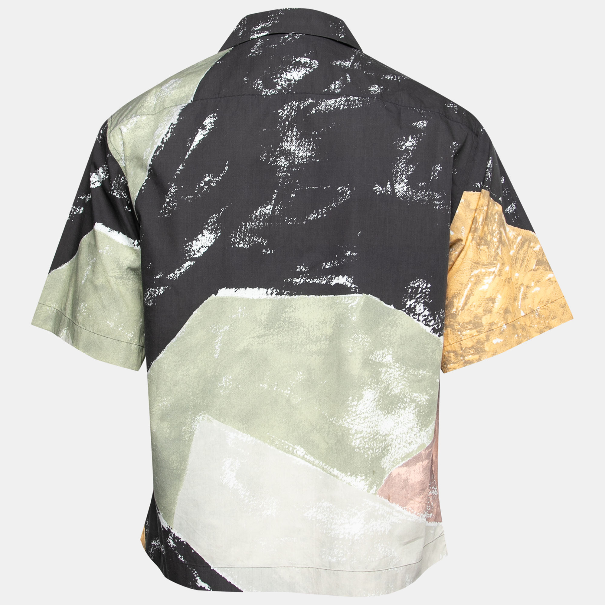 

Prada Multicolor Printed Cotton Short Sleeve Bowling Shirt