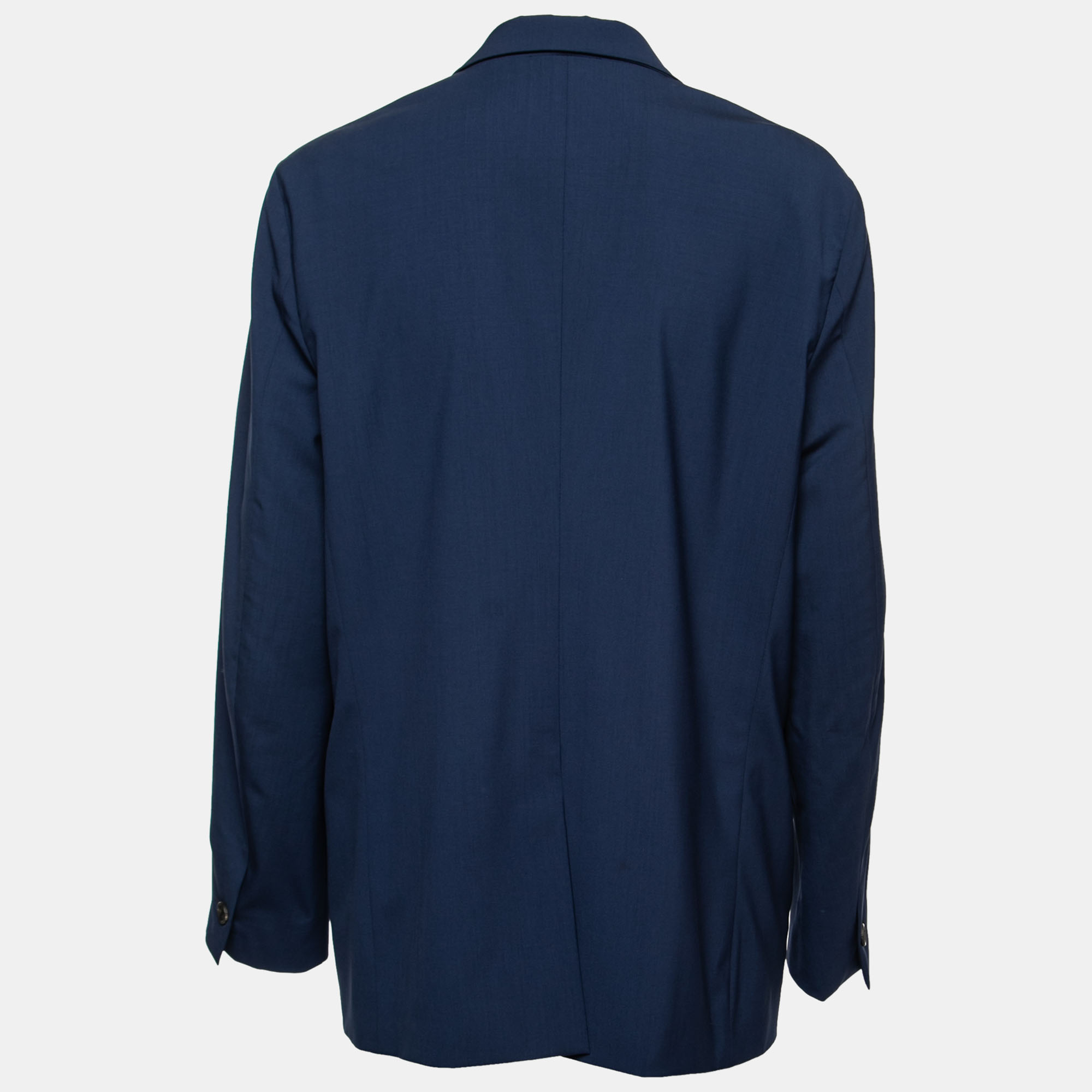 

Prada Navy Blue Wool Button Front Blazer