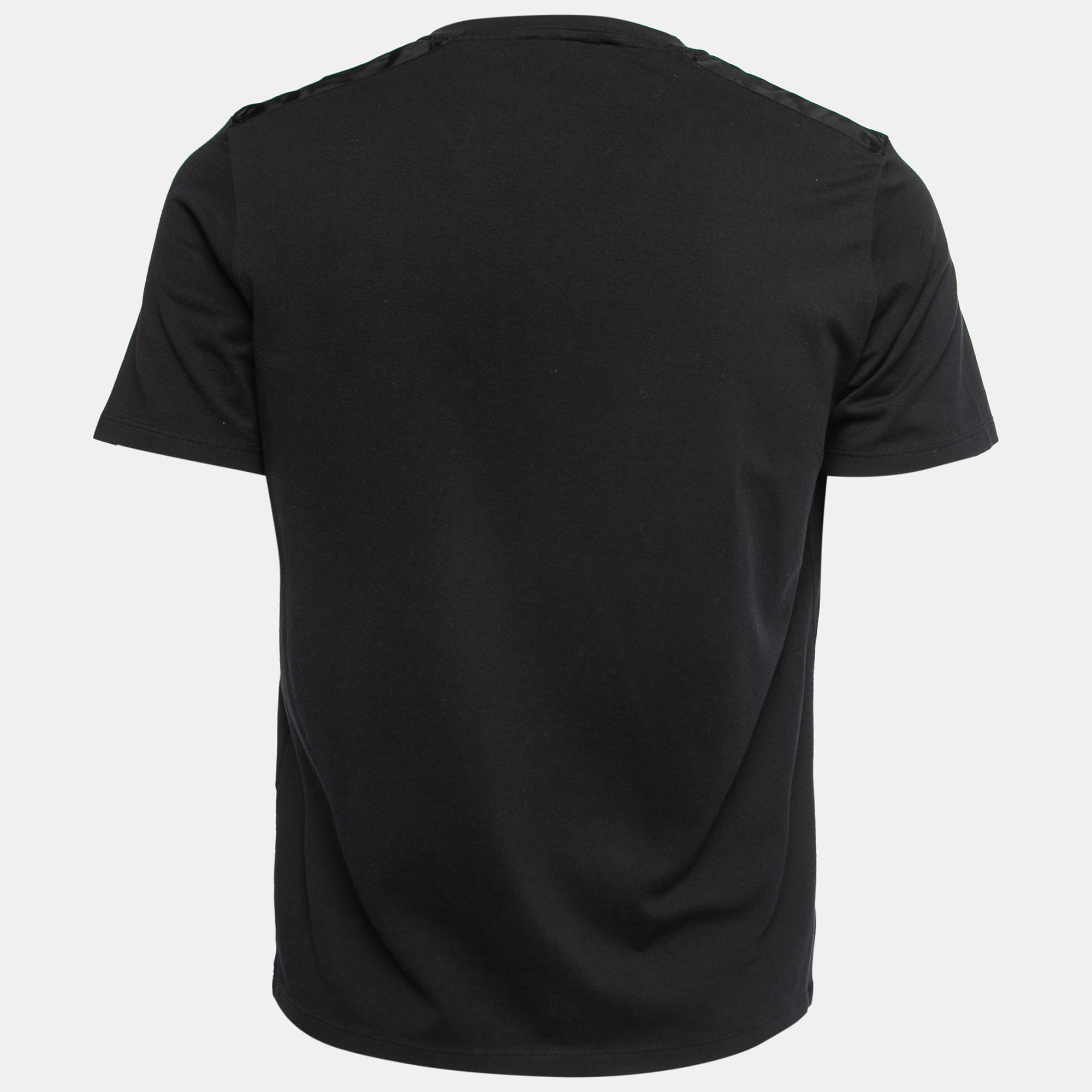 

Prada Black Stretch Cotton Patch Pocket Detail V-Neck T-Shirt