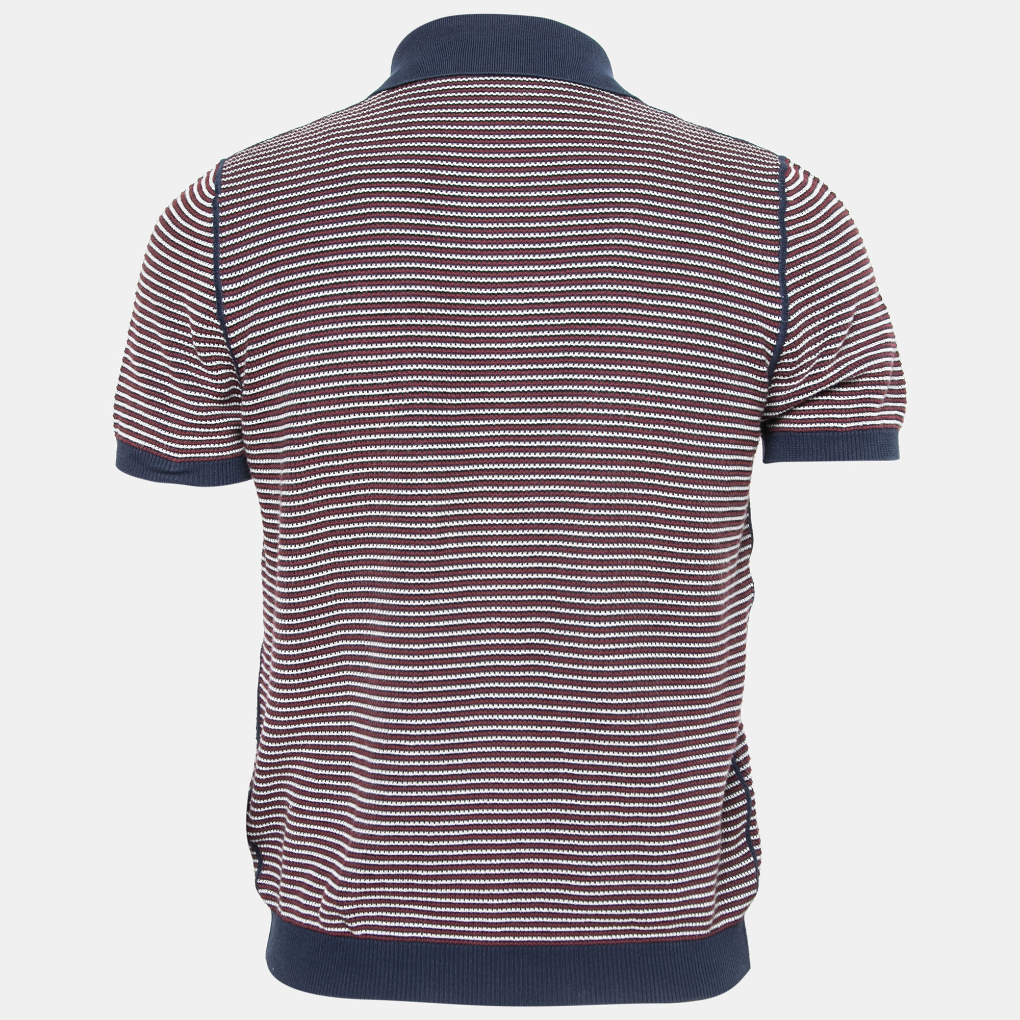 

Prada Multicolor Patterned Knit Short Sleeve Polo T-Shirt