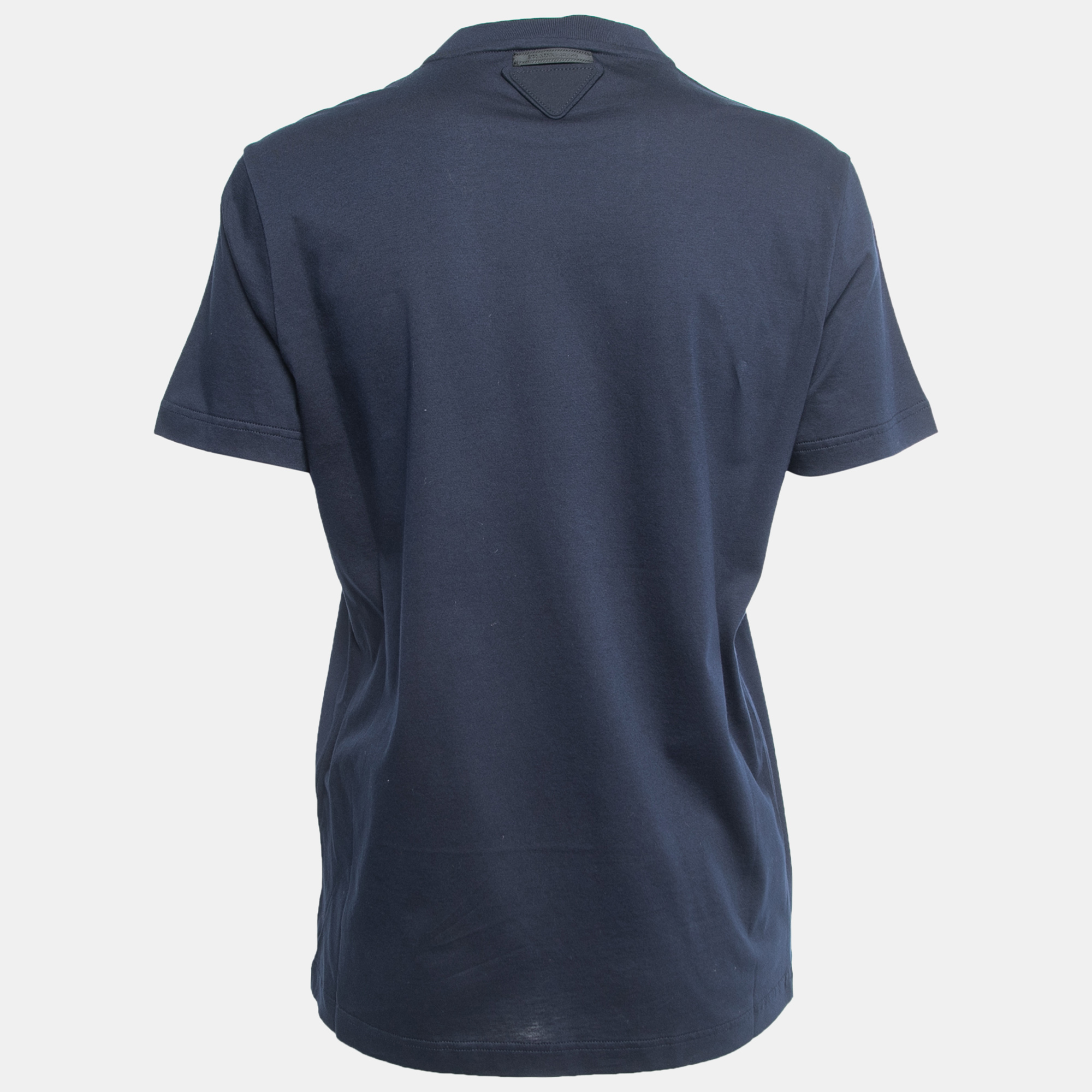 

Prada Navy Blue Cotton Crewneck T-Shirt