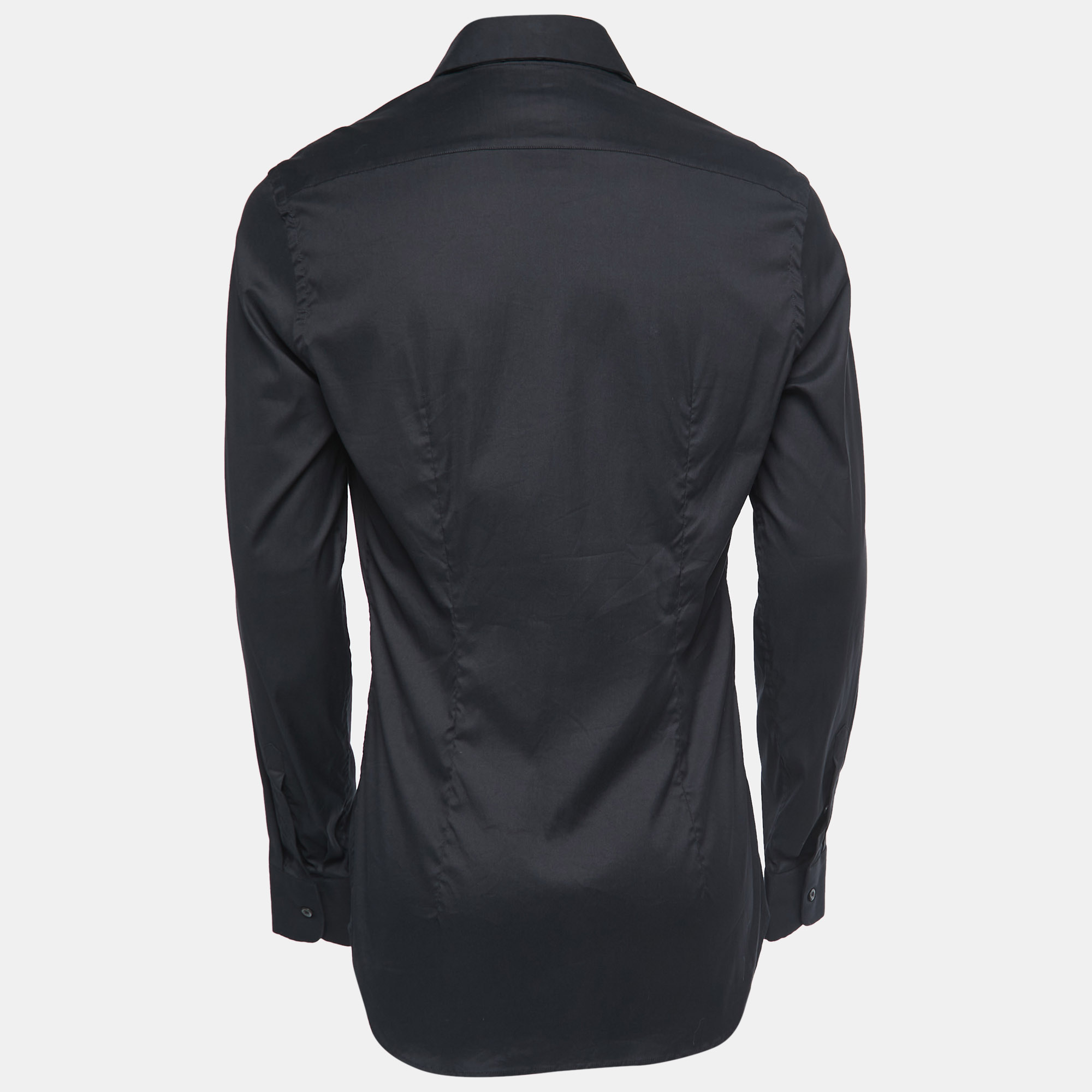 

Prada Black Cotton Button Front Full Sleeve Shirt